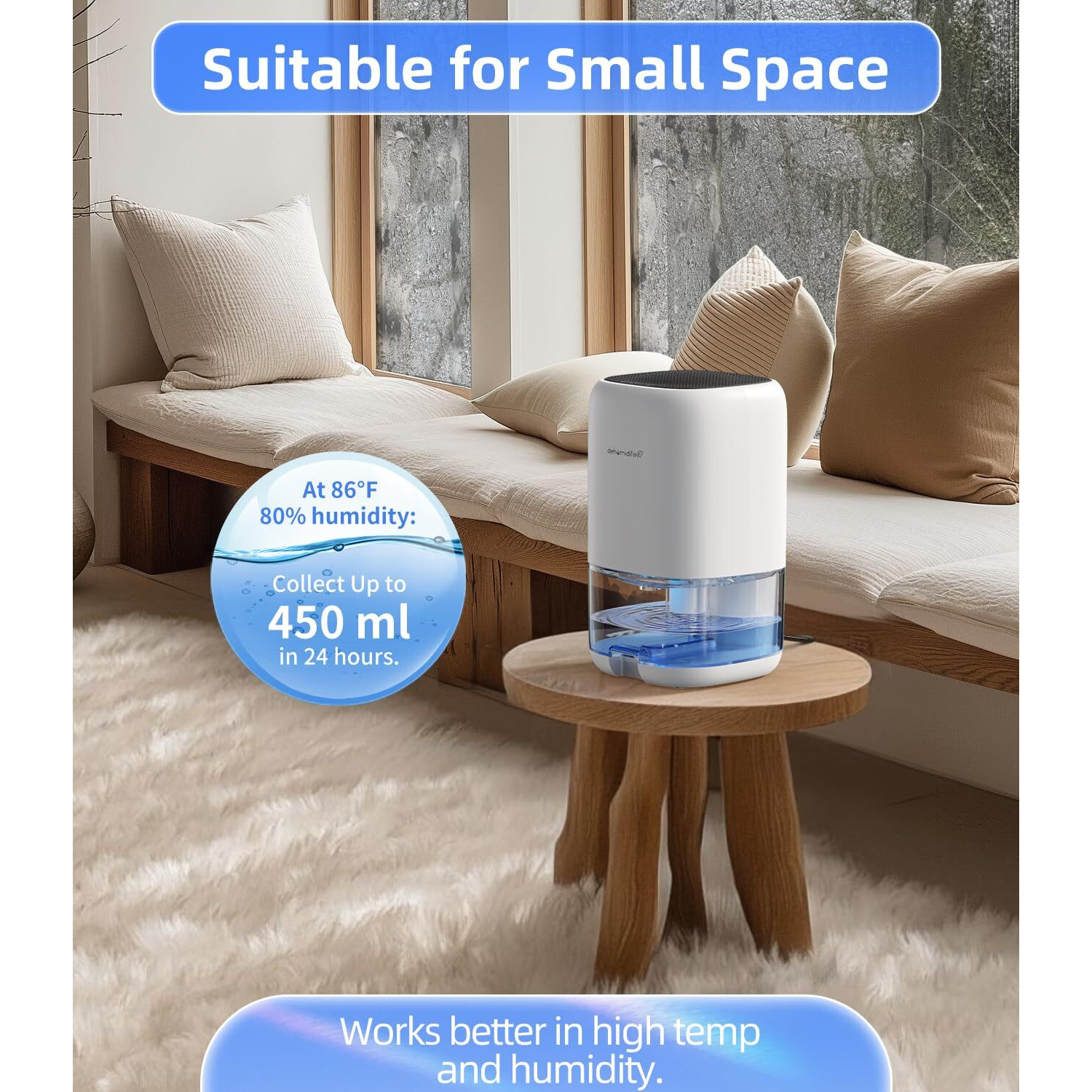 Dehumidifier,Tabyik 35 Oz Small Dehumidifiers For Room For Home, Quiet With Auto Shut Off, Dehumidifiers For Bedroom (280 Sq. Ft), Bathroom, Rv, Closet