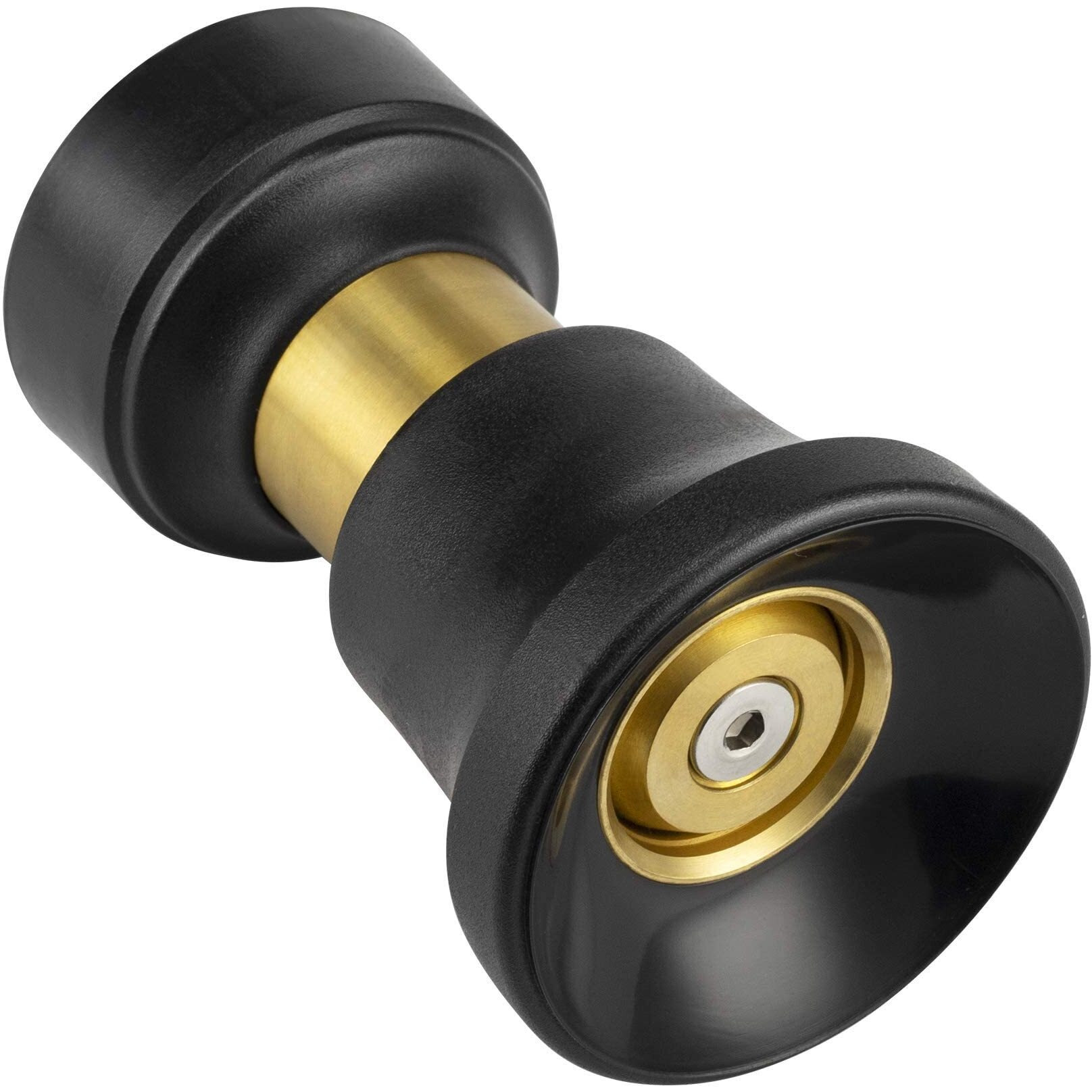 Hose Nozzle, Lichamp Heavy Duty Brass Fireman Style High Power Leak Proof Adjustable Garden Water Sprayer, Suitable For Car Wash, Patio Cleaning, Watering Lawn And Garden, Shower Pets (Black)