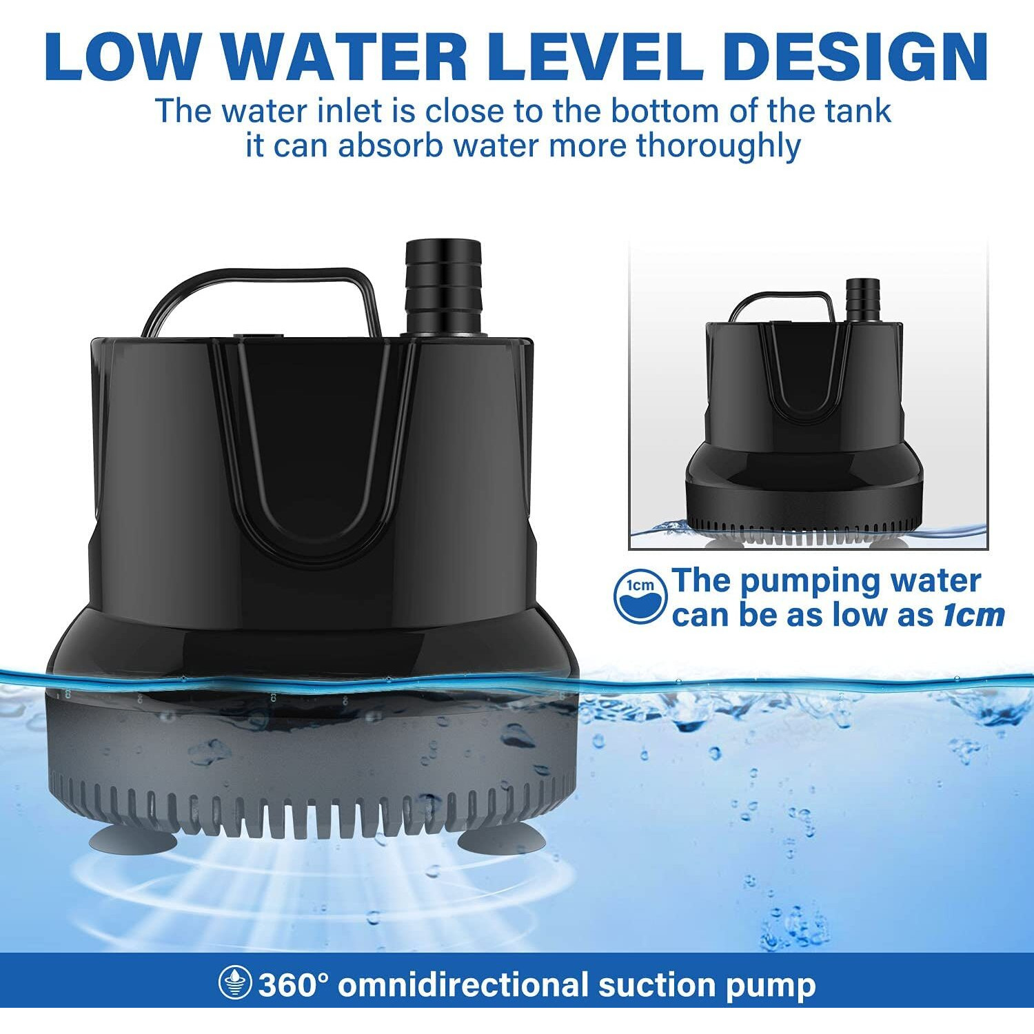 Simple Deluxe 60W 800Gph Submersible Water Pump For Pond Aquarium Hydroponics Fish Tank Fountain Waterfall