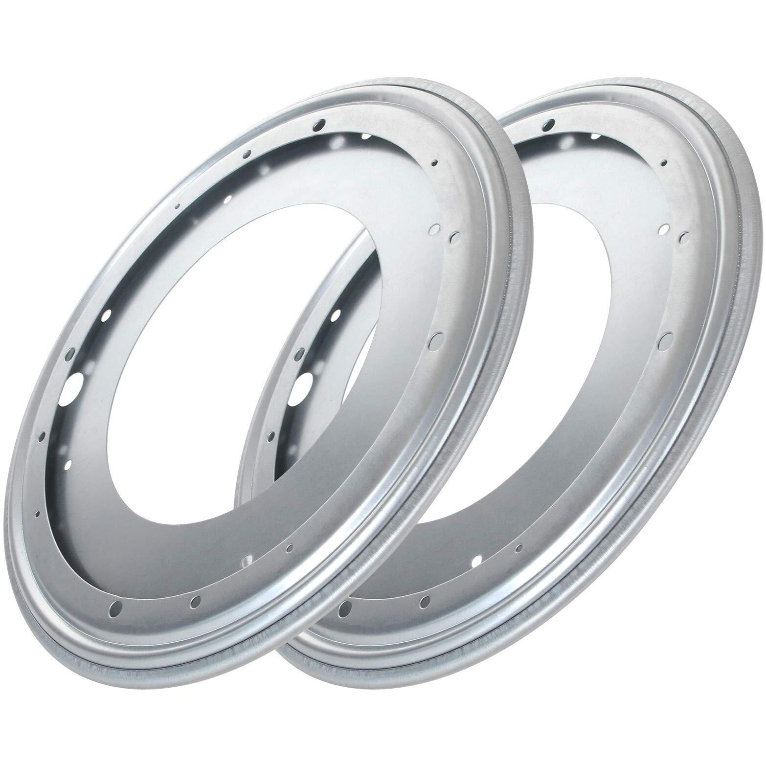 2 Pack Flat Lazy Susan Turntable Bearing 12 Inch Round Lazy Susan Hardware 516 Thick Turntable Swivel Base For Rotating Table, Book Case, Serving Tray, Dvd Tower, Corner Shelves, 1000Lb Capacity