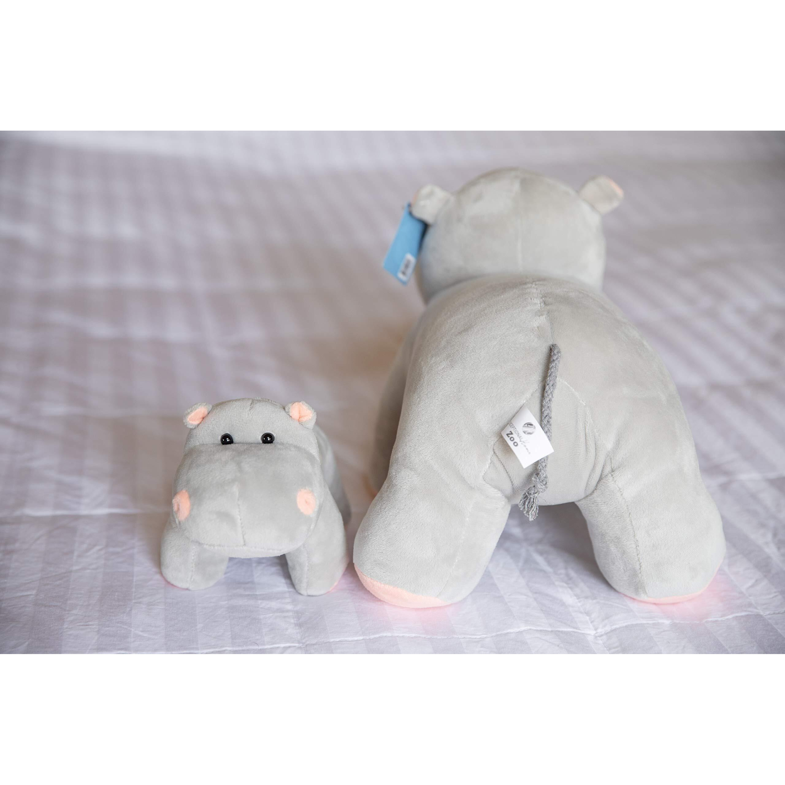 Baby Hippo Plush Toy | Super Soft Hippo Stuffed Animals | Cute Plushies For Kids' Bedroom Or Playroom | 7-In Safari Stuffed Animals For Girls & Boys | Hippo Stuffed Animal Toys By Exceptional Home