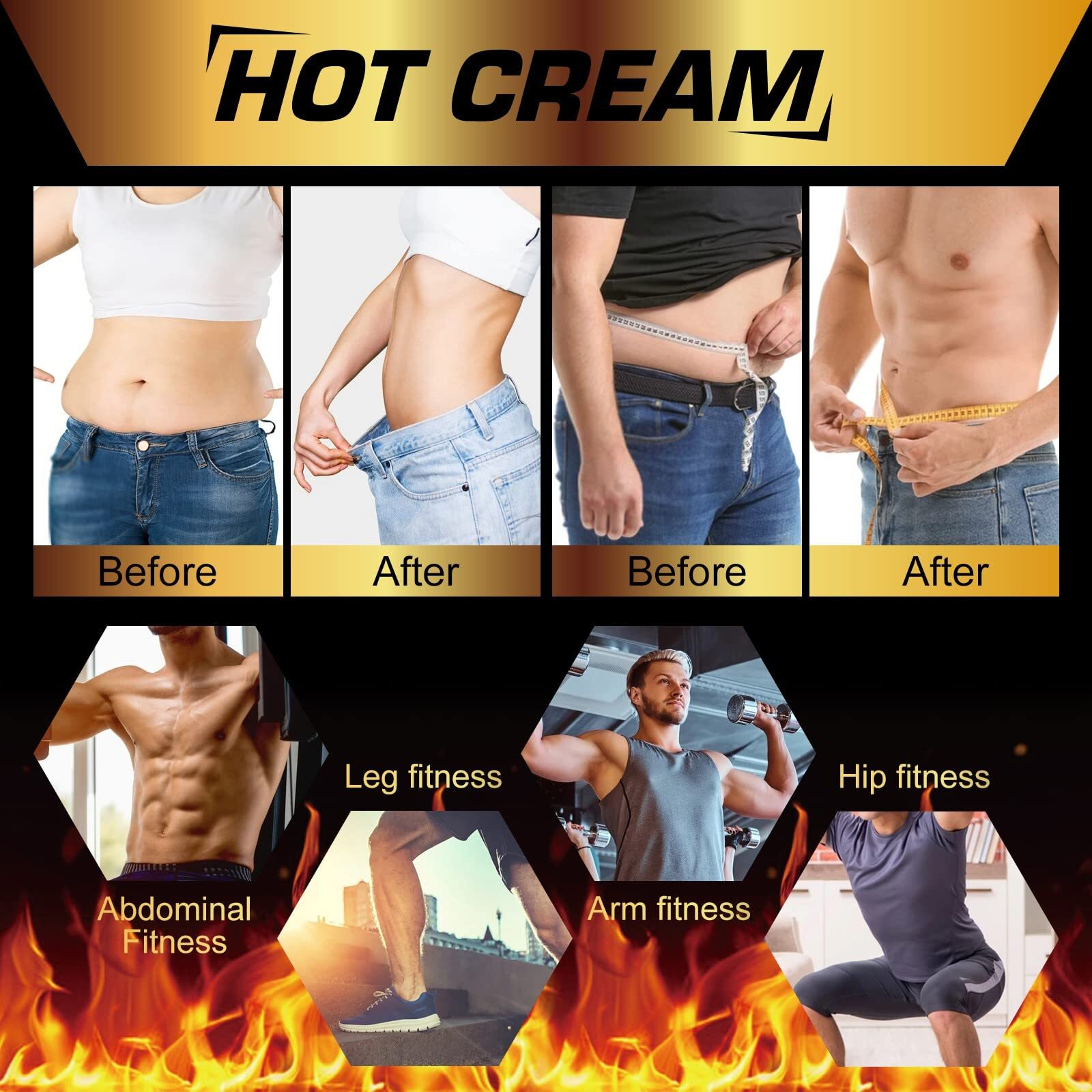 Rebodum Hot Sweat Cream, Fat Burning Cream For Belly Natural Weight Loss Cream Weight Loss Workout Enhancer For Women And Men Cellulite Treatment For Thighs Legs Abdomen Arms And Buttocks