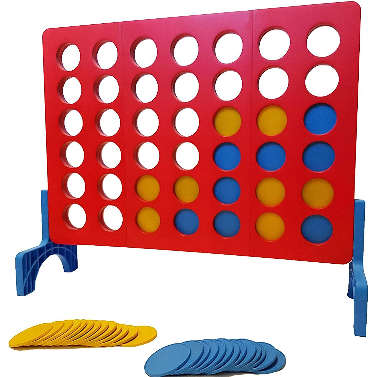 Bolaball 4 In A Row Giant Outdoor Game - 1.8 Ft Jumbo Yard Game For Adults & Family, Life-Size Lawn Game, Extra Large Outdoor Game, Backyard Oversized Game For Kids & Adults
