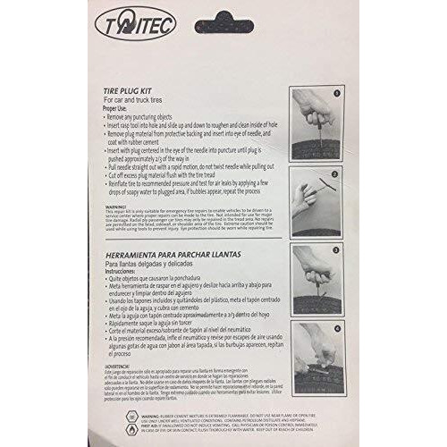Taitec Puncture Repair Kit - Pro-1034A Car & Truck Tires Tubeless Tire Repair Kit (1 Pack)