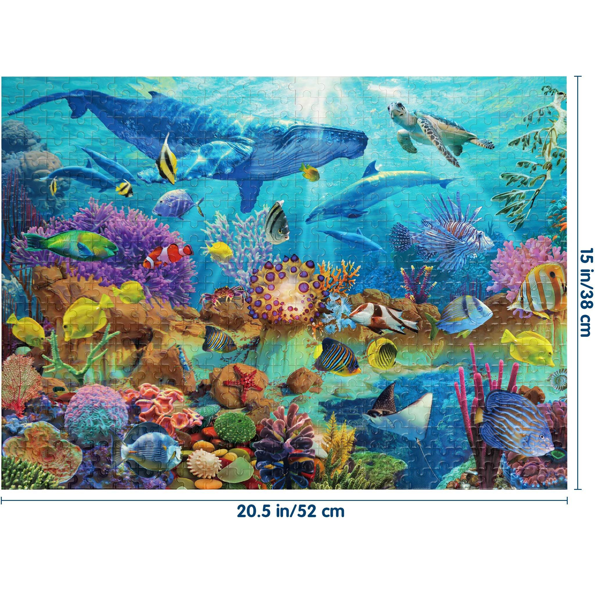 Becko Us Puzzles For Adults Jigsaw Puzzles 500 Pieces Puzzles For Kids And Adults - Undersea World Underwater Paradise Ocean Scene