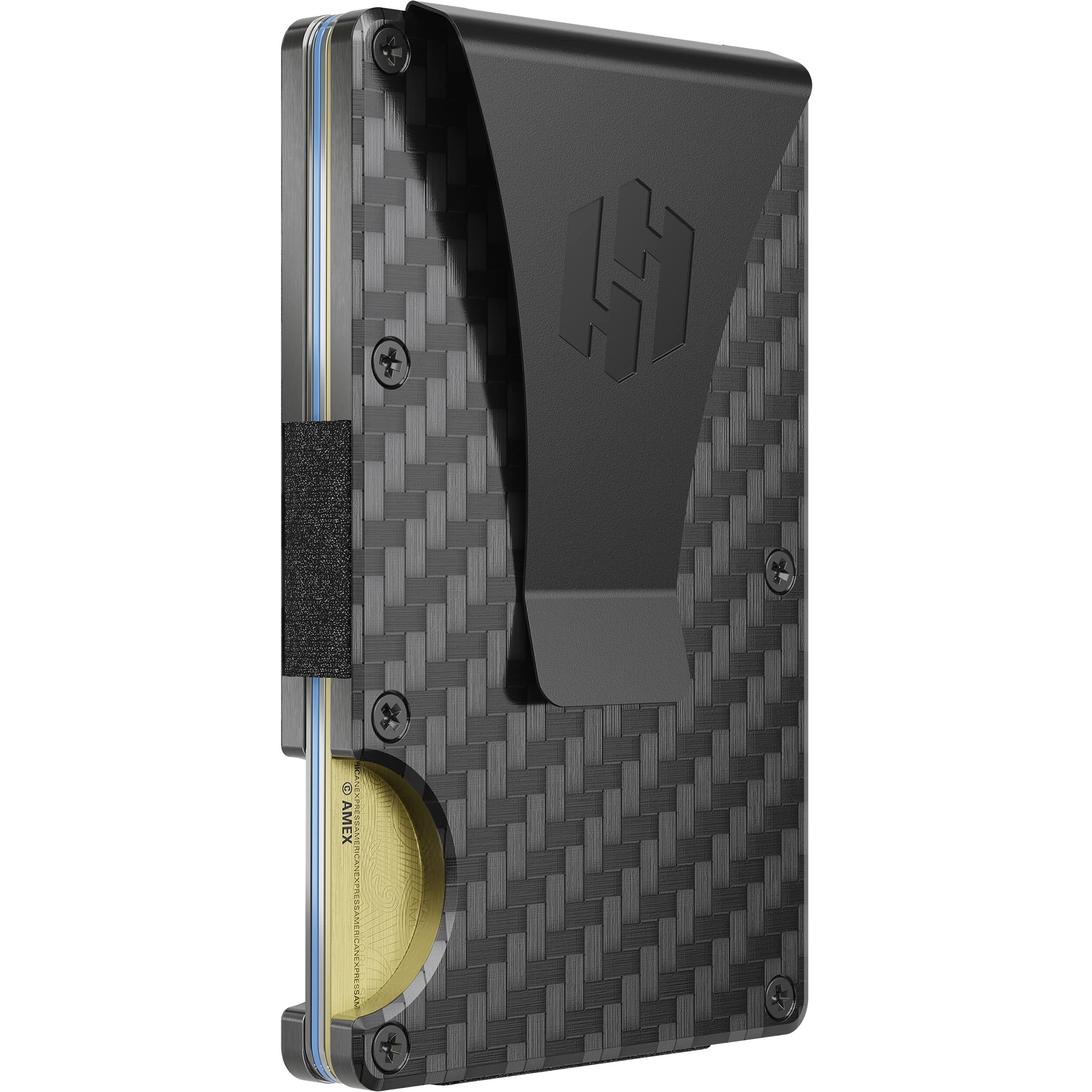 Hayvenhurst Wallet For Men - Reinvented Design Men's Wallet - Slim, Minimalistic & Seamless, Blocks Rfid Scanners With A Money Clip (Carbon Fiber)