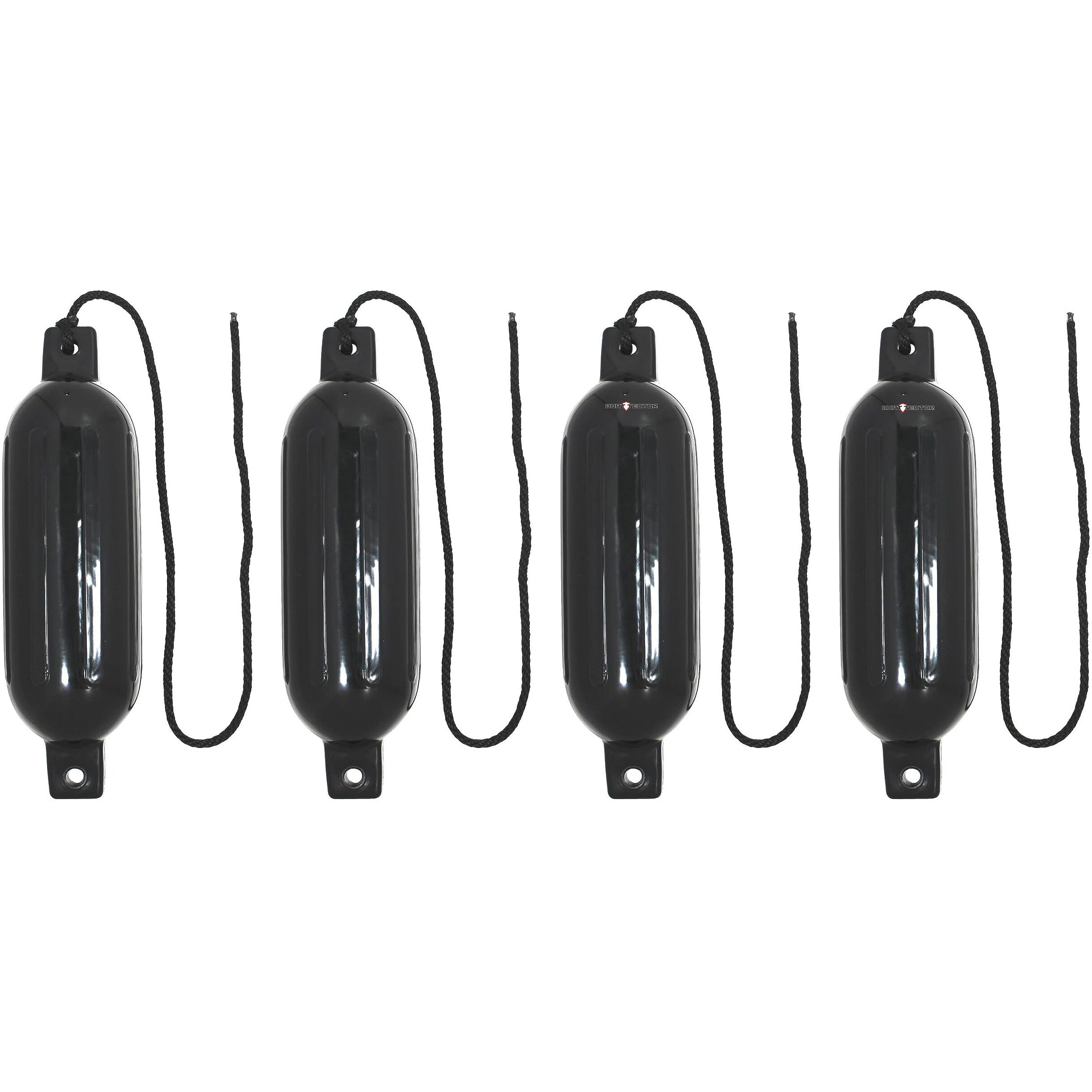 Extreme Max 3006.7384 Boattector Inflatable Fender Value 4-Pack - 6.5"" X 22"", Black