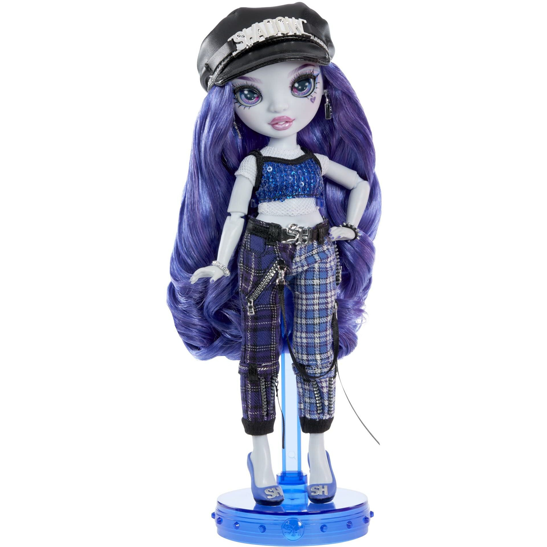 Rainbow High Vision And Neon Shadow-Uma Vanhoose (Neon Blue) Posable Fashion Doll. 2 Designer Outfits To Mix & Match, Rock Band Accessories Playset, Great Toy Gift For Kids 6-12 Years & Collector
