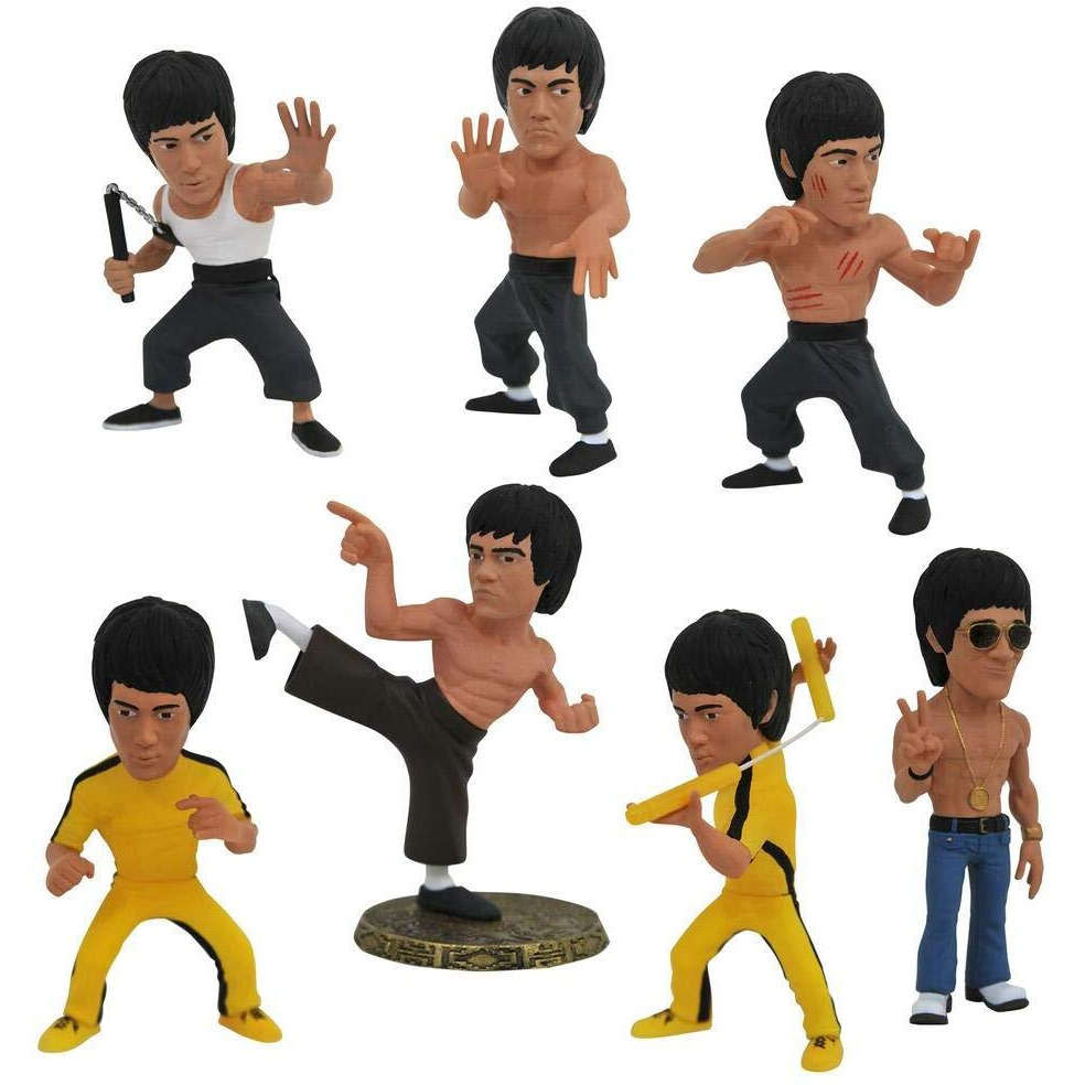 Diamond Select Toys Bruce Lee D-Formz Pvc Figures Blind Mystery Box 12-Count Display, Multicolor, 3 Inches