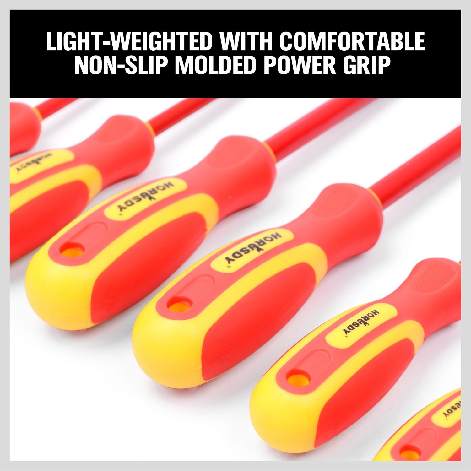 Horusdy 6-Piece 1000V Insulated Screwdriver Set, Magnetic Tip Electrician Screwdriver Set (Insulated Screwdriver Set)