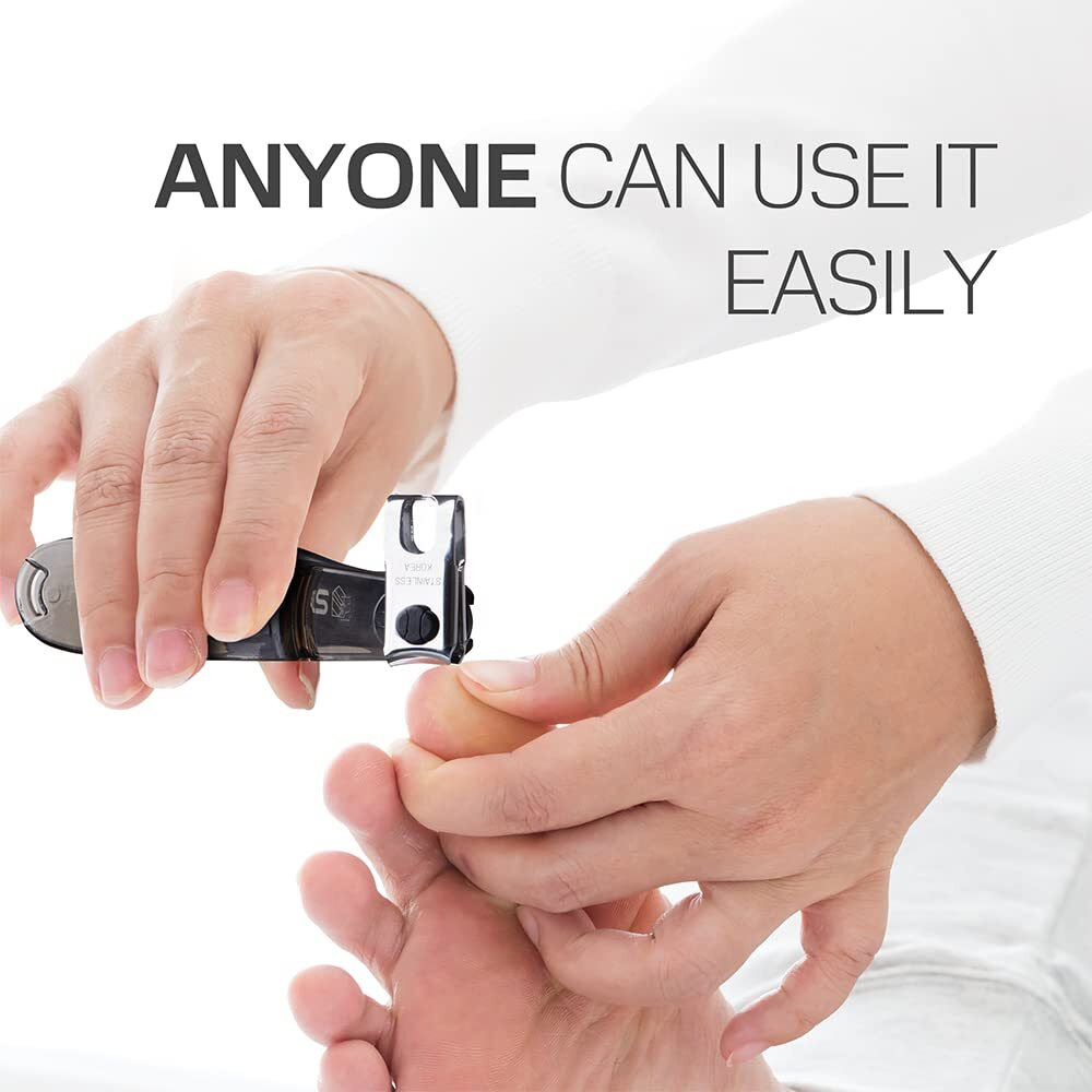 Nail Clippers, Steinder Easy 360 Rotation Nail Clippers Set Made In Korea/Cortauas Corta  As De Manos Y Pies/Gift For Men & Women Convenient Senior For Thick Toe Nail.