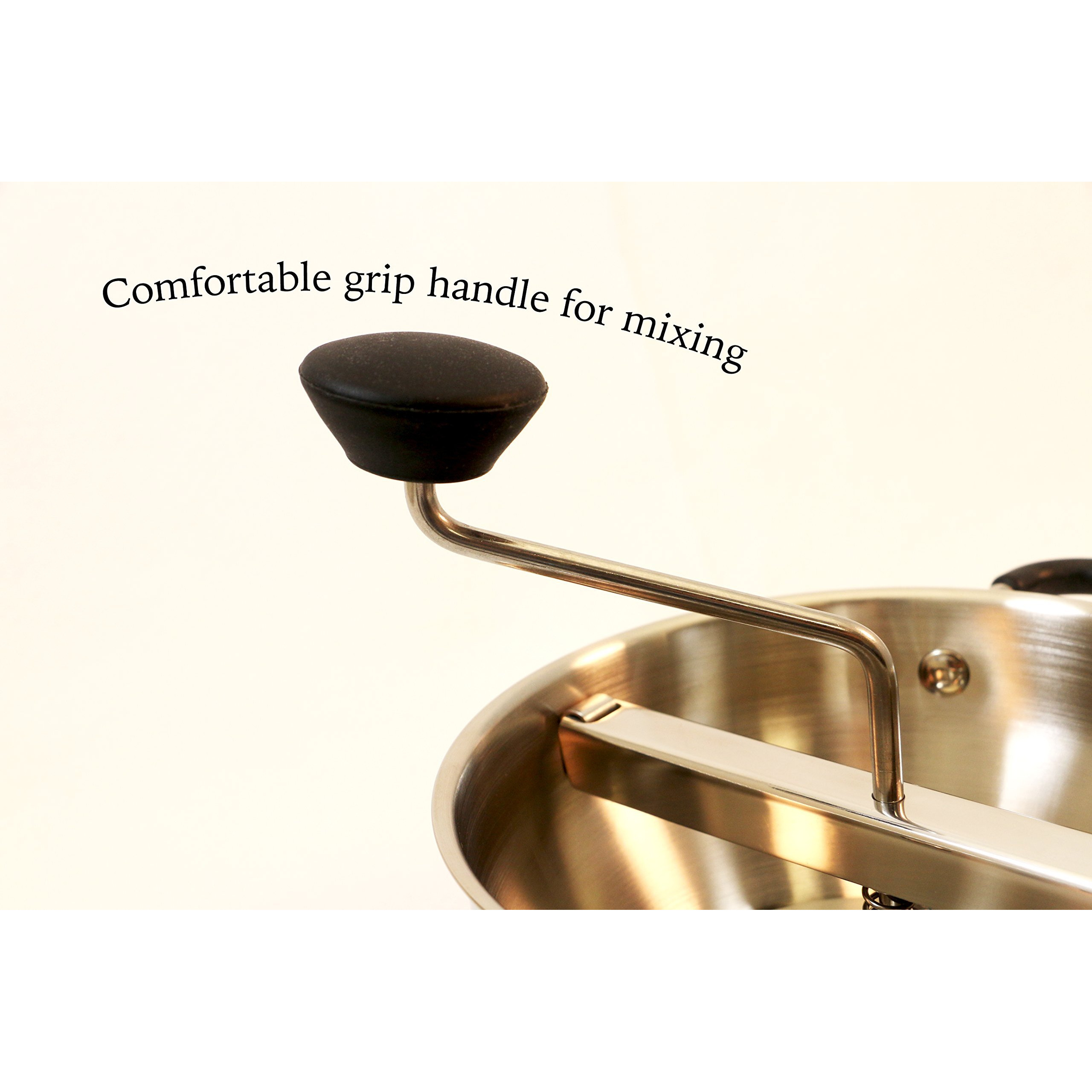Excelsteel Food Mill W/3 Grinding Sizes, 17"" X 8.25"" X 3.75"", For Versatile Textures In Soups, Sauces, And Foods, Medium
