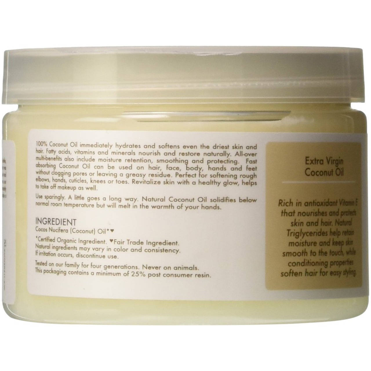 Shea Moisture 100% Extra Virgin Coconut Oil Head-To-Toe Nourishing Hydration For Unisex, 10.5 Ounce