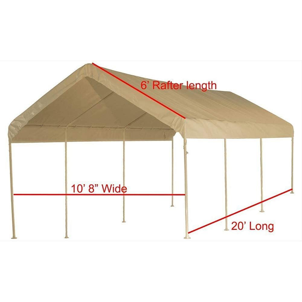 10X20 Heavy Duty Beige Canopy Top Cover With Valance Event Structure