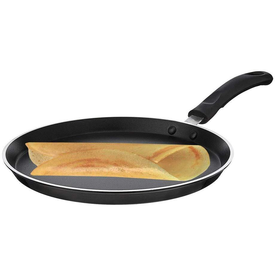 Shourya Trading Non Stick Dosa Pan/Tawa, Size 290 Mm, Thickness 2.6 Mm, Black And Brown