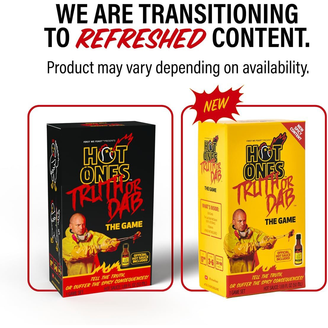 Wilder Games Hot Ones Truth Or Dab The Game - Hot Sauce Included (Ages 17+)