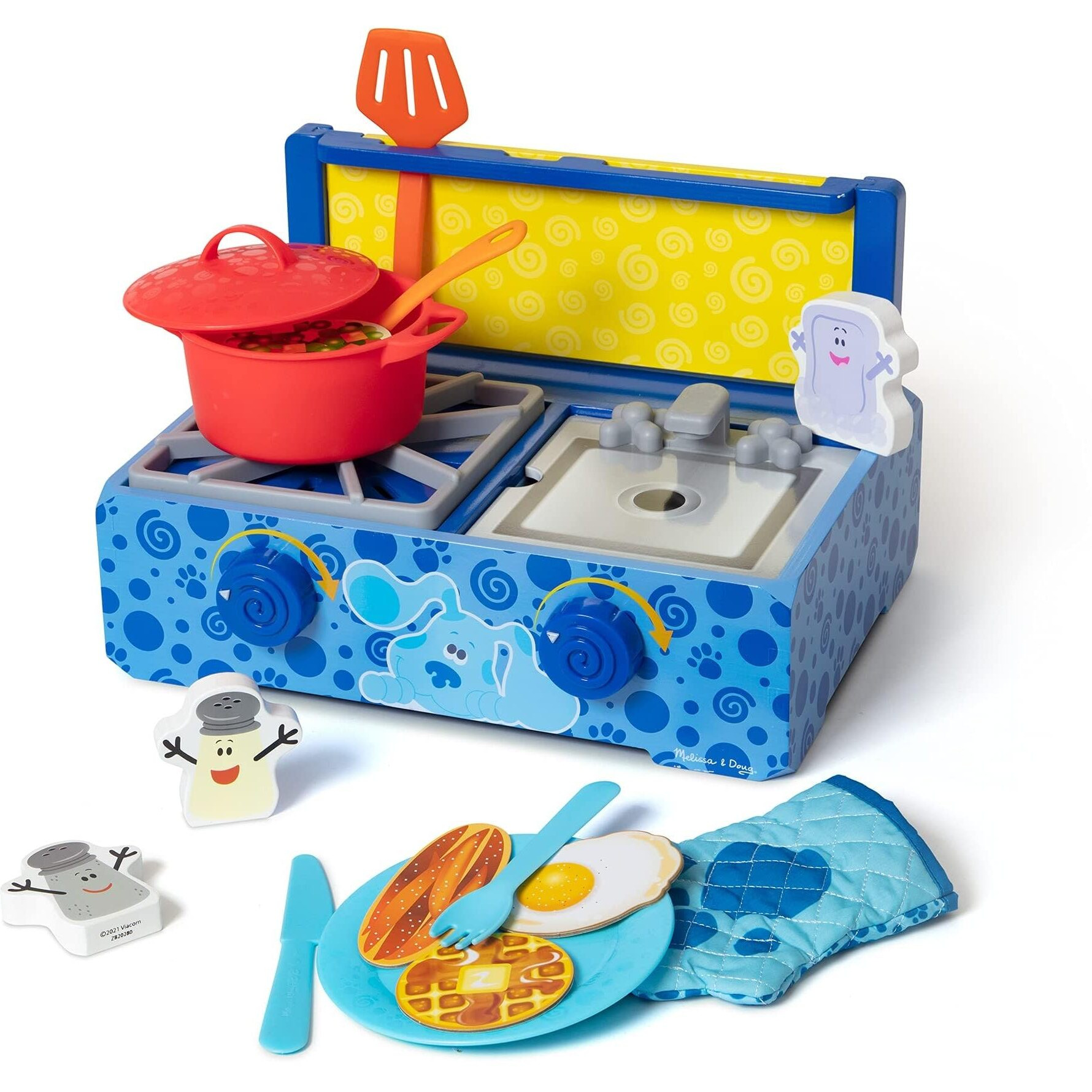 Melissa & Doug Blue's Clues & You Wooden Cooking Play Set (42 Pieces)