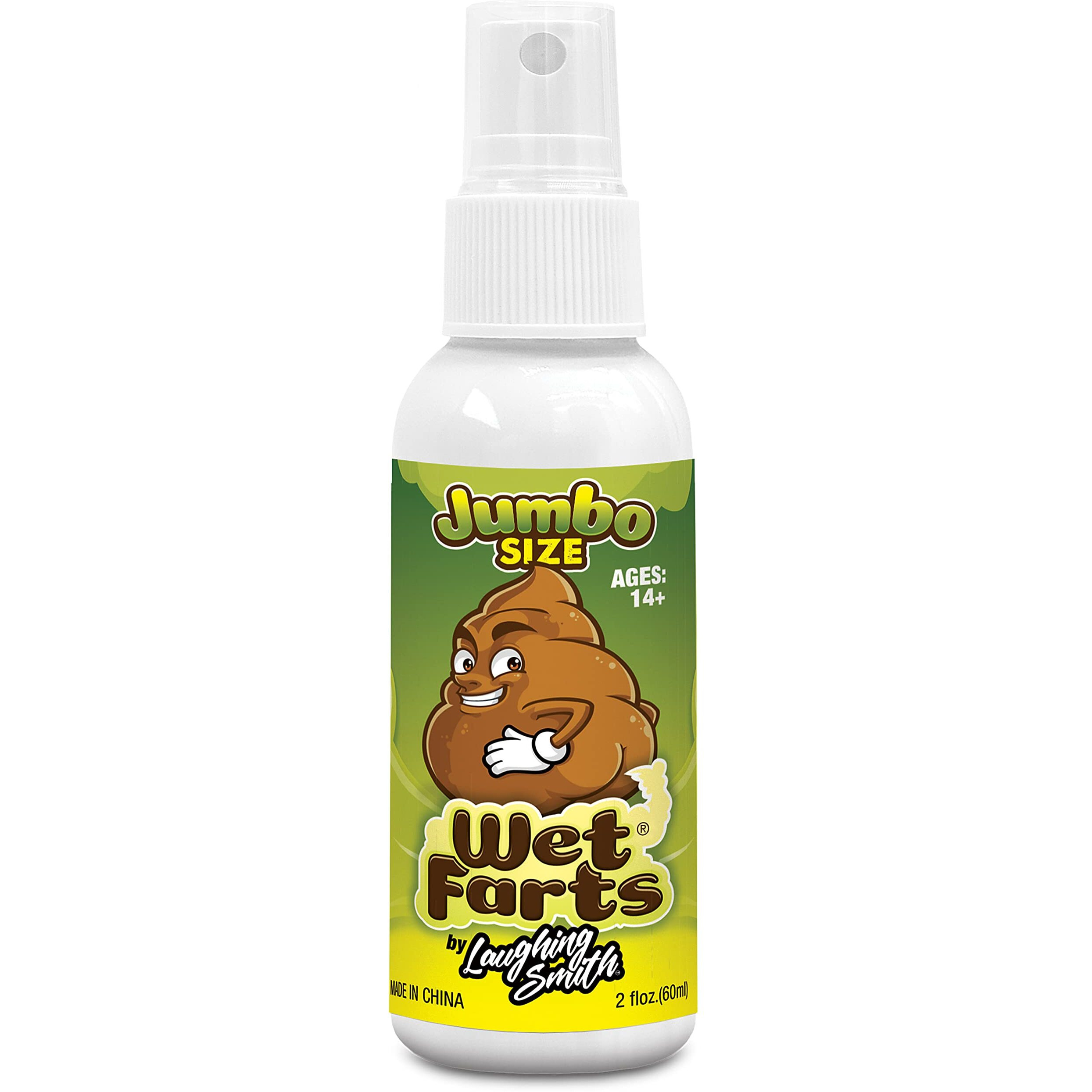 Wet Farts (Jumbo - 60Ml) - Potent Fart Spray - Extra Strong Stink - Hilarious Gag Gifts & Pranks For Adults Or Kids - Prank Poop Stuff - Non Toxic - Smells Like Really 'Bad' Gas