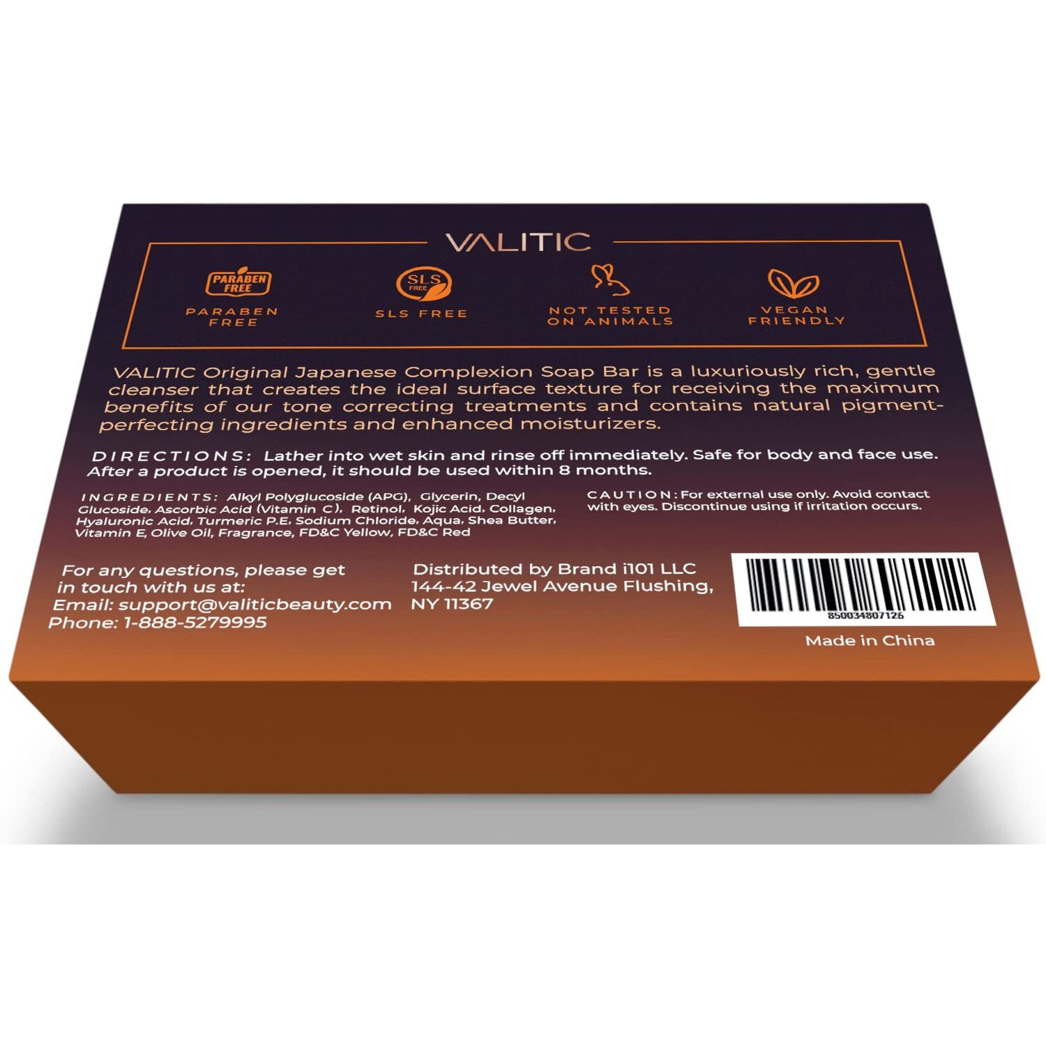 Valitic Kojic Acid Vitamin C And Retinol Soap Bars With Turmeric For Dark Spot - Original Japanese Complex Infused With Collagen, Hyaluronic Acid, And Vitamin E (2 Pack)