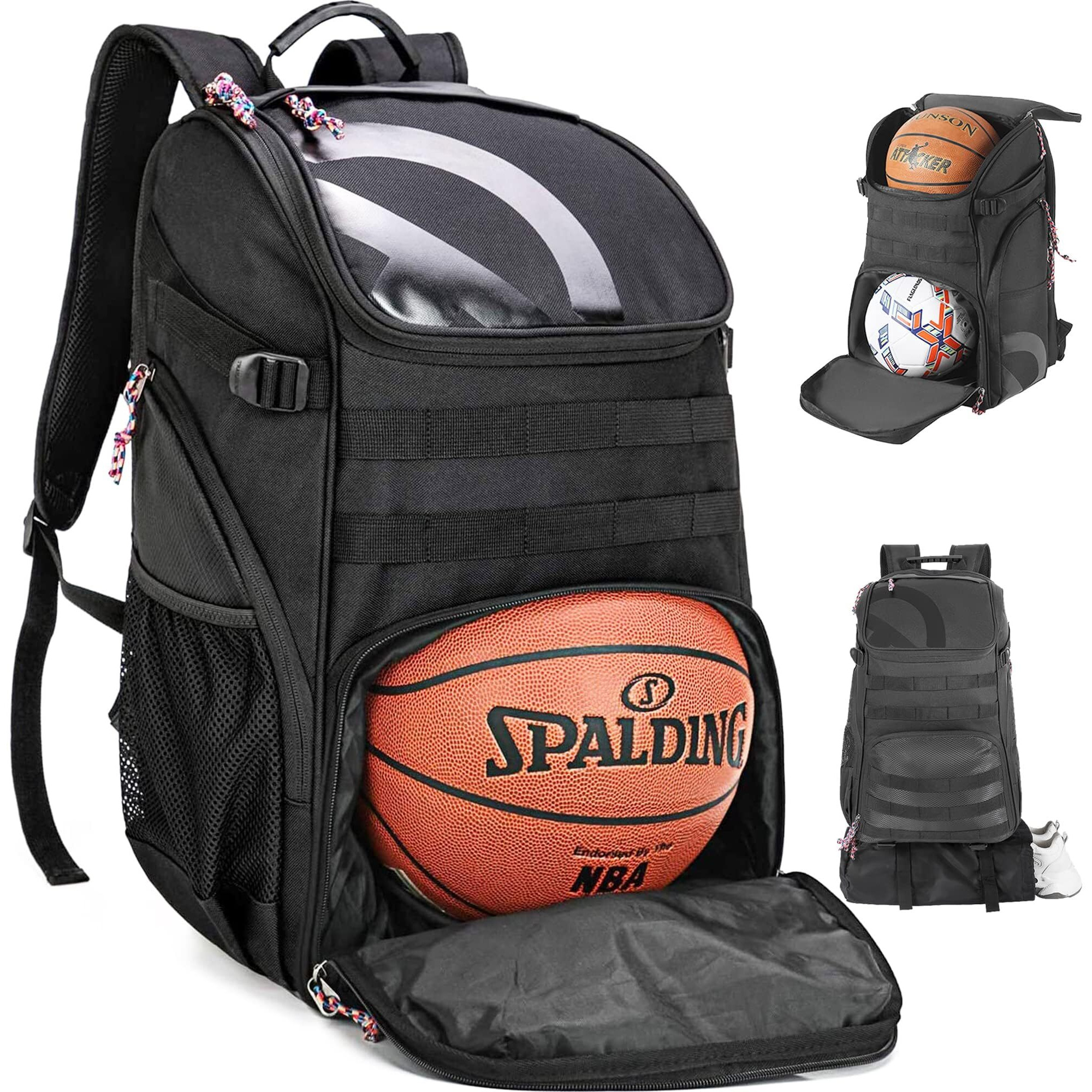 Trailkicker Large Basketball Bag Backpack For Men Women Basketball Bookbag With Ball Compartment Shoes Bag Soccer Ball Bag Gym Backpack Fit Volleyball Football Sports Travel School