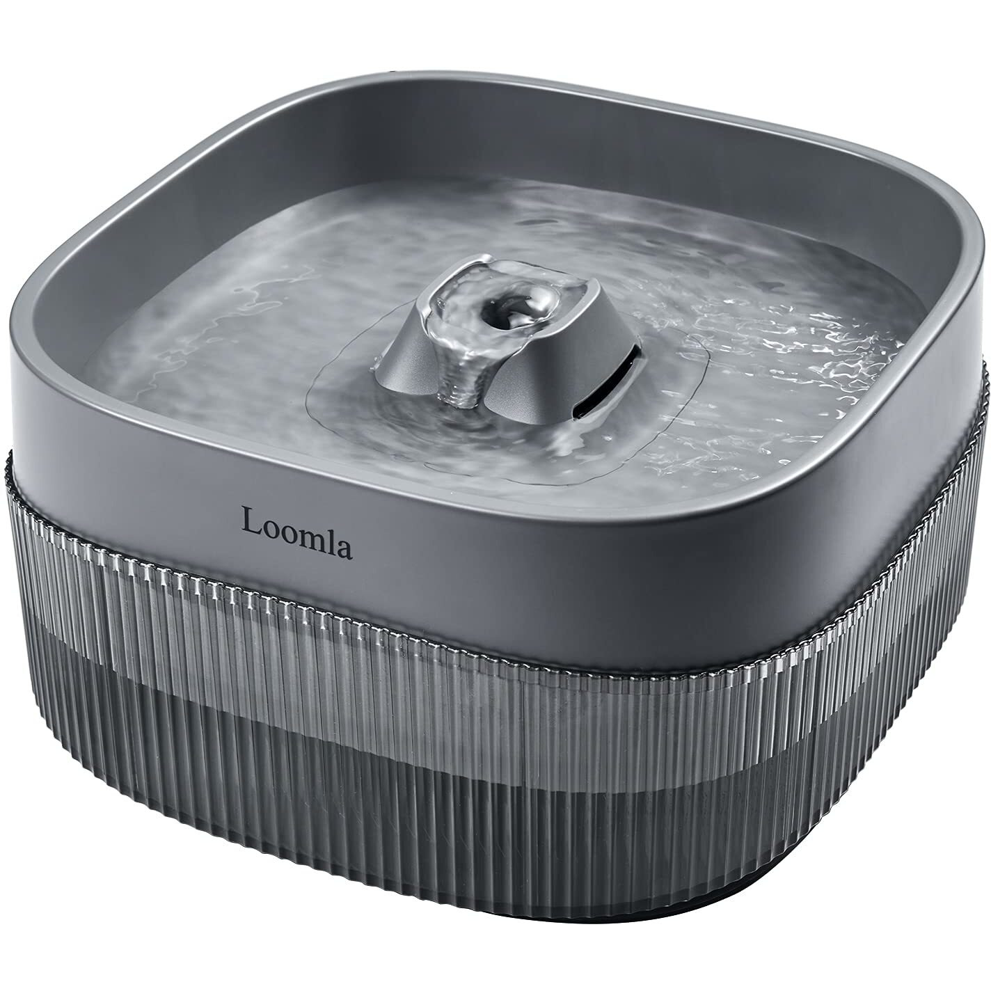 Loomla, 135Oz/4L Dog Water Bowl Dispenser And Cat Water Fountain, Automatic Pet Water Fountain For Small To Medium Dogs, Cats & Other Pets (Grey)