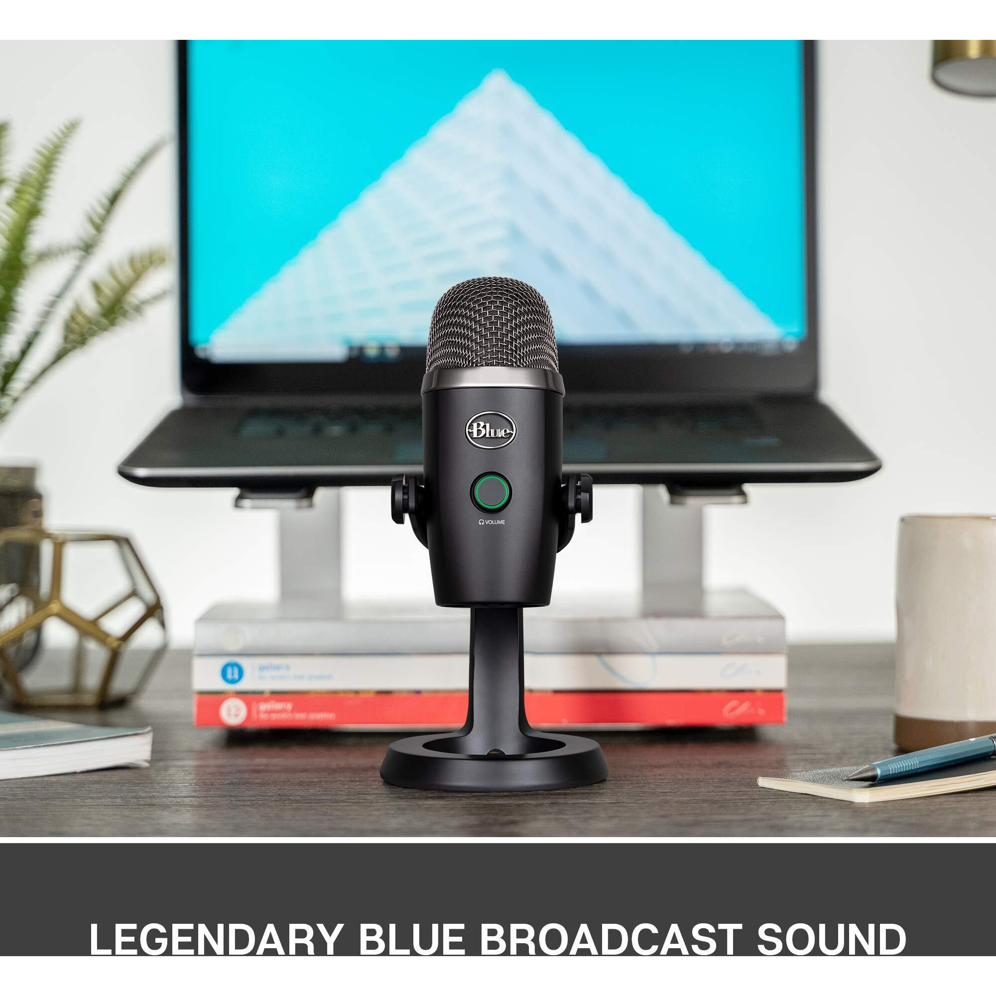 Logitech For Creators Blue Yeti Nano Usb Microphone For Gaming, Streaming, Podcasting, Twitch, Youtube, Discord, Recording For Pc And Mac, Plug & Play -Blackout