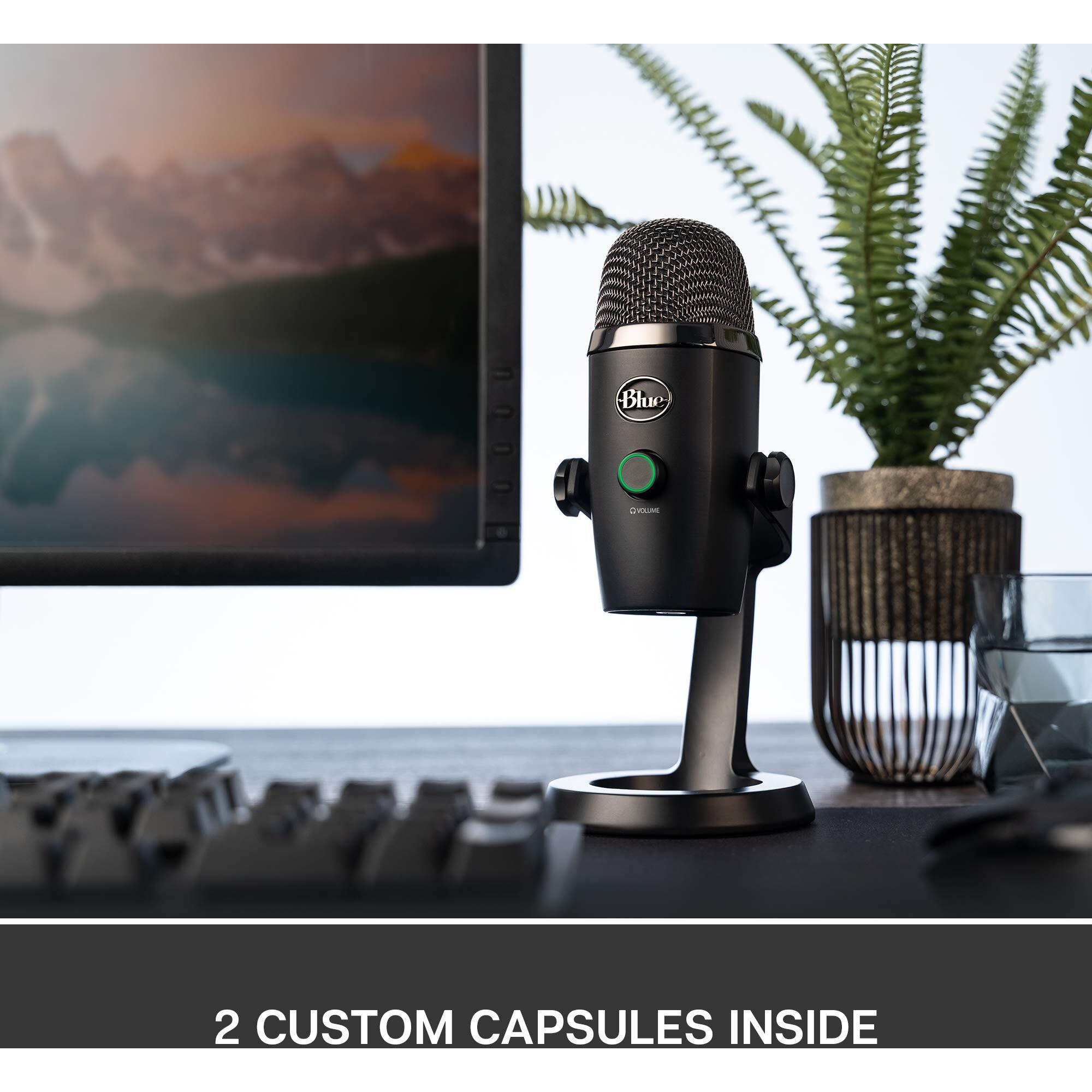 Logitech For Creators Blue Yeti Nano Usb Microphone For Gaming, Streaming, Podcasting, Twitch, Youtube, Discord, Recording For Pc And Mac, Plug & Play -Blackout