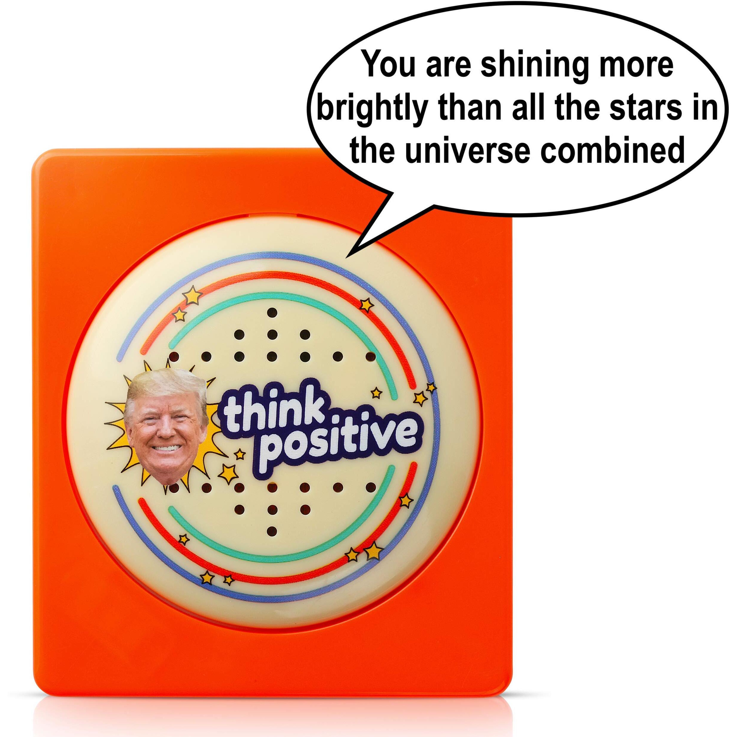 The Monocle Breakers Donald Trump Talking Positivity Button - Says 15 Different Compliments And Affirmations Quotes In His Voice