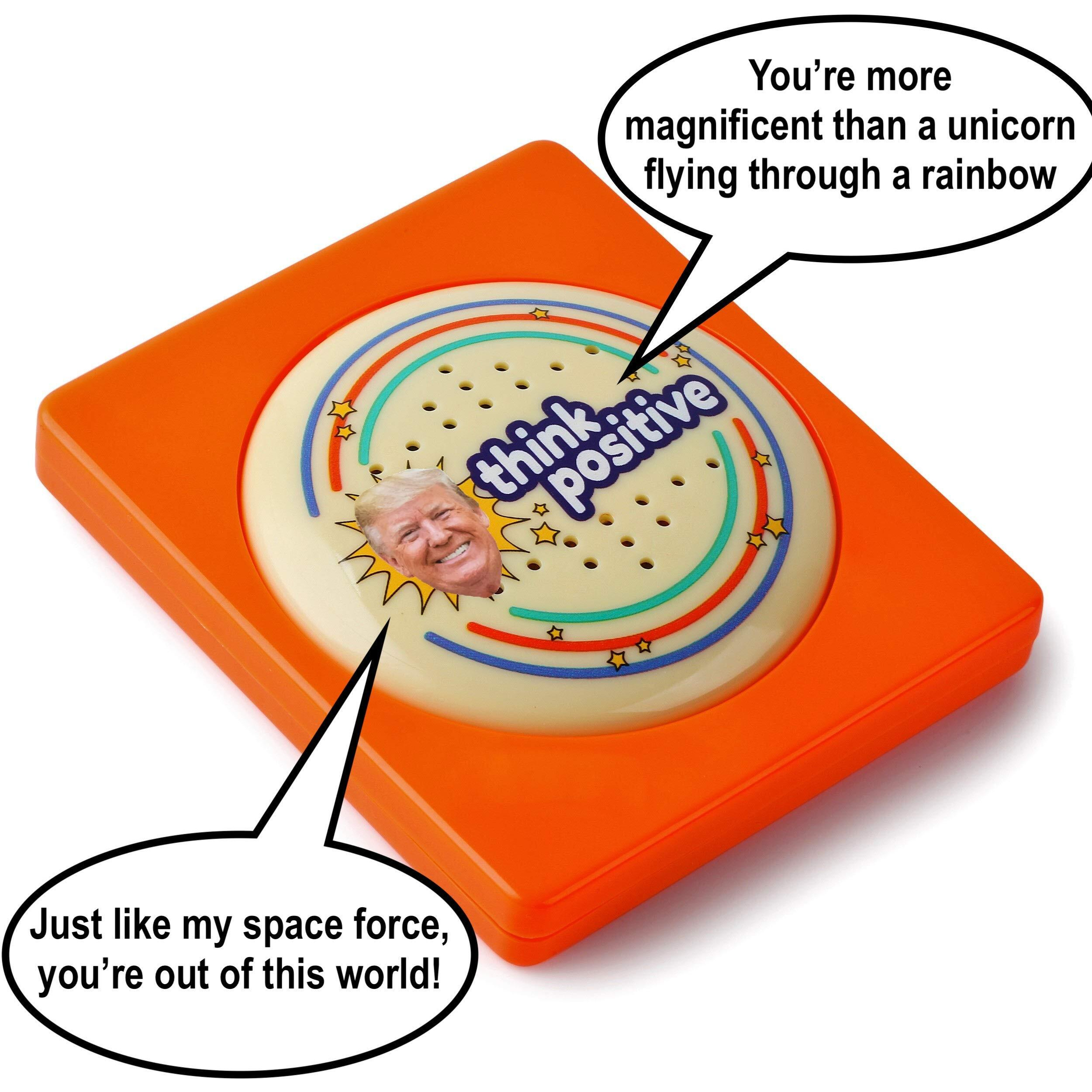 The Monocle Breakers Donald Trump Talking Positivity Button - Says 15 Different Compliments And Affirmations Quotes In His Voice