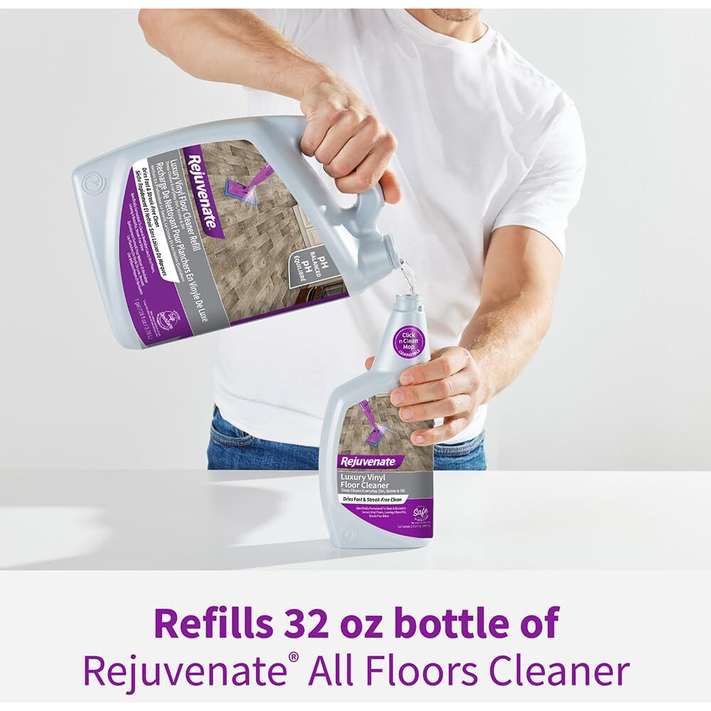 Rejuvenate Luxury Vinyl Floor Cleaner Gently Cleans And Revitalizes Luxury Vinyl Floors, 1 Gallon