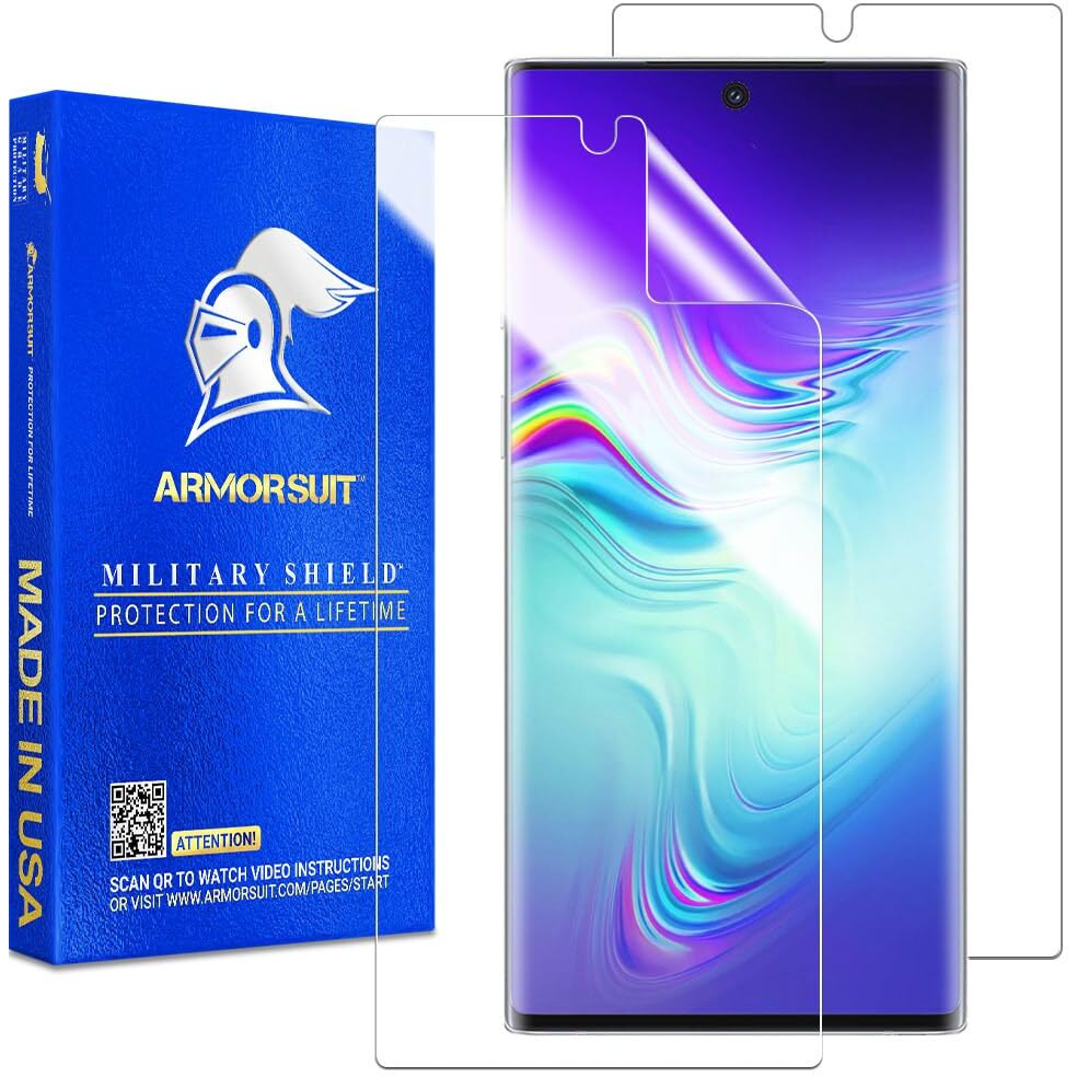 Armorsuit [2 Pack] Militaryshield Screen Protector For Samsung Galaxy Note 10+ Plus (6.8 Inch Display)(Case Friendly) Anti-Bubble Hd Clear Film