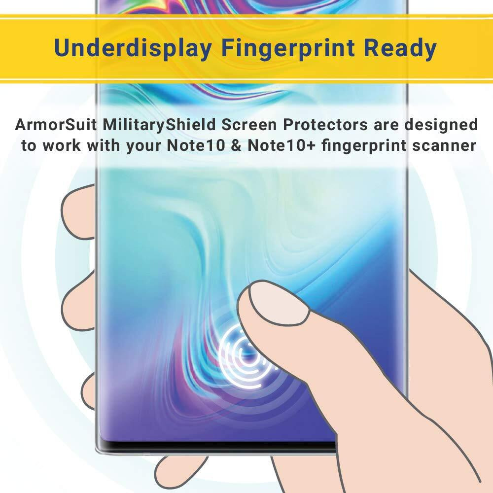 Armorsuit [2 Pack] Militaryshield Screen Protector For Samsung Galaxy Note 10+ Plus (6.8 Inch Display)(Case Friendly) Anti-Bubble Hd Clear Film