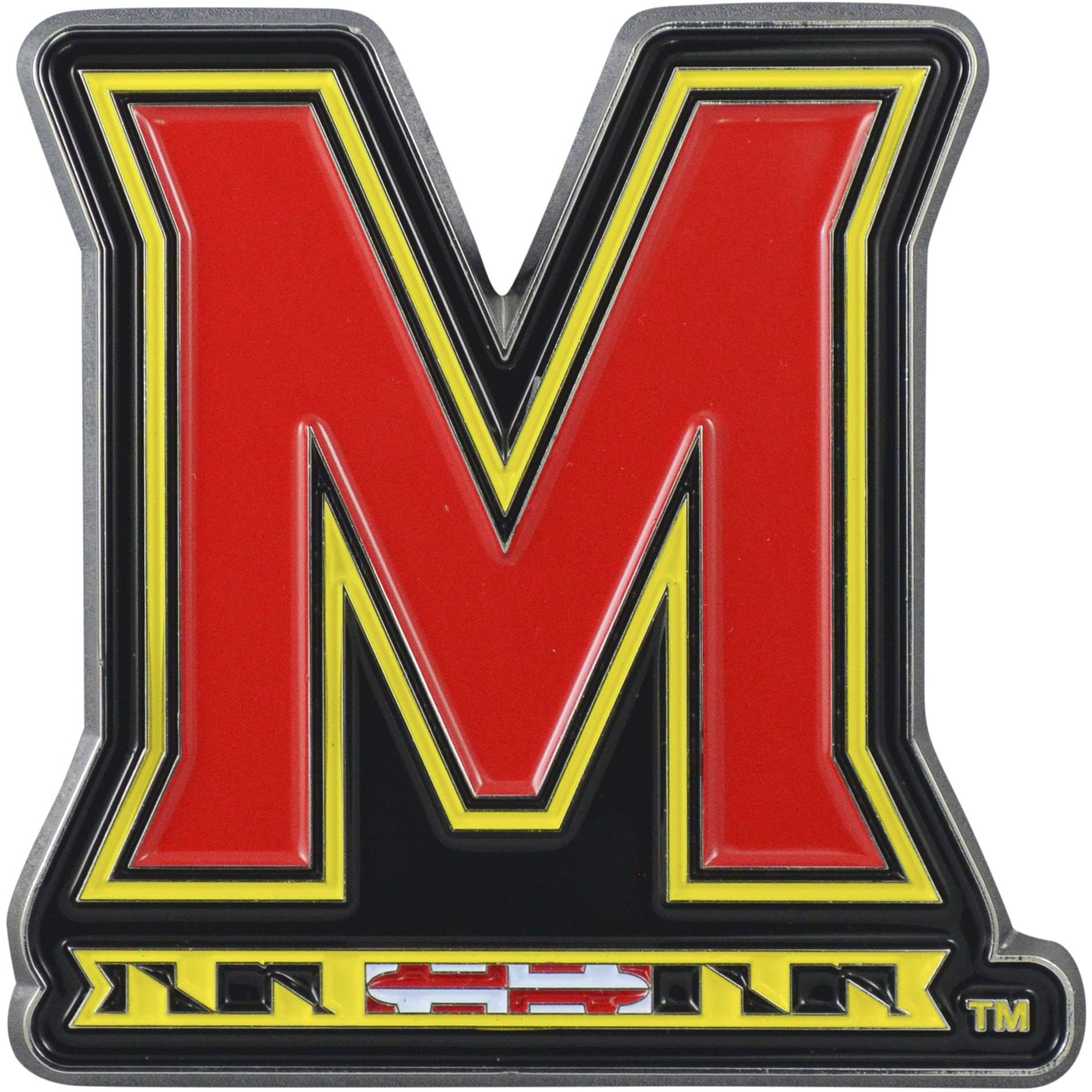 Fanmats 22225 Maryland Terrapins 3D Color Metal Emblem, Diecut Team Logo Auto Emblem