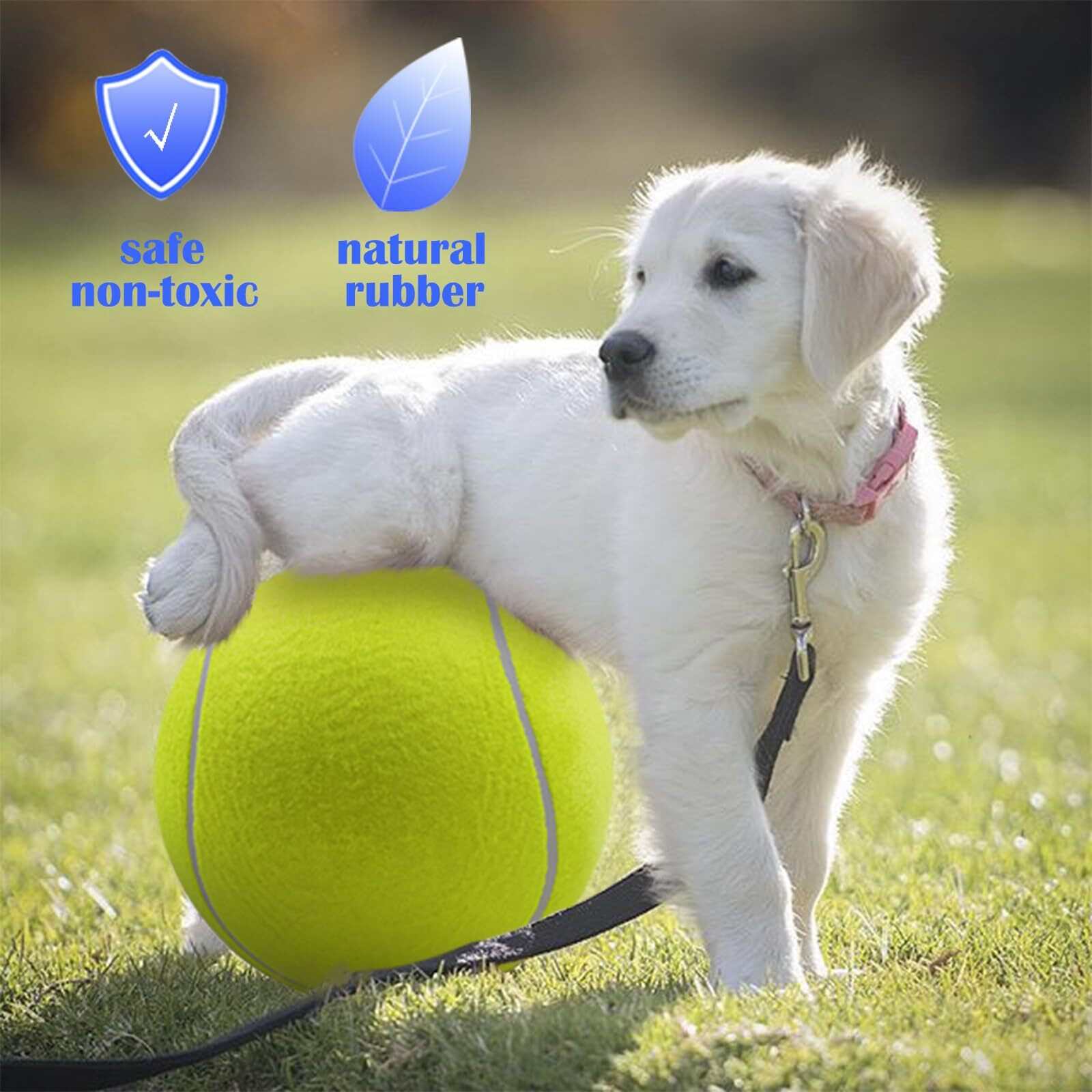 Banfeng Giant 9.5"" Dog Tennis Ball Large Pet Toys Funny Outdoor Sports Ball With Inflating Needles For Small Medium Large Dog