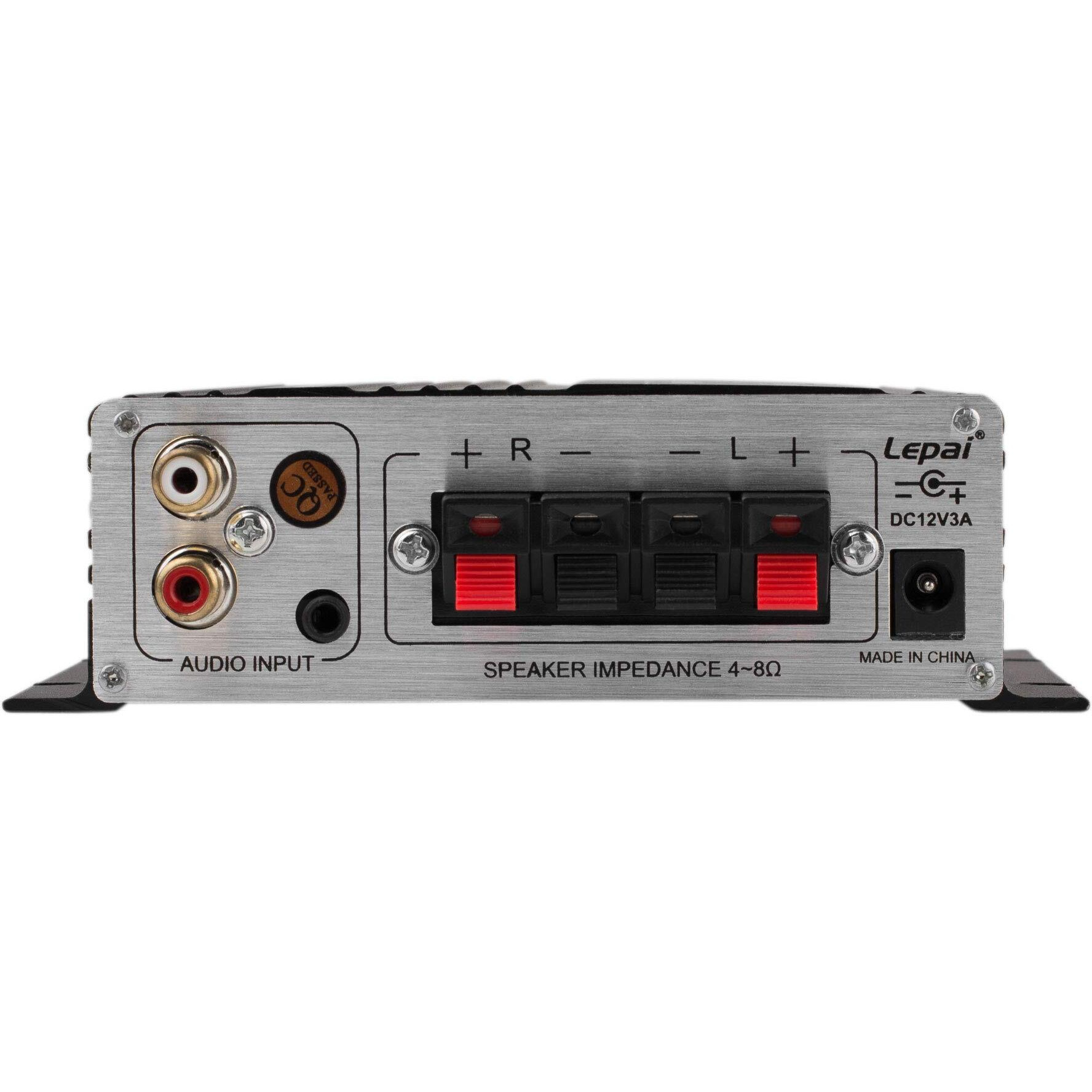 Lepai Lp-2020Ti Hi-Fi Mini Class D Stereo Amplifier - 20W Max At 4 Ohms, 12W Max At 8 Ohms, Digital Audio Solution With Power Supply