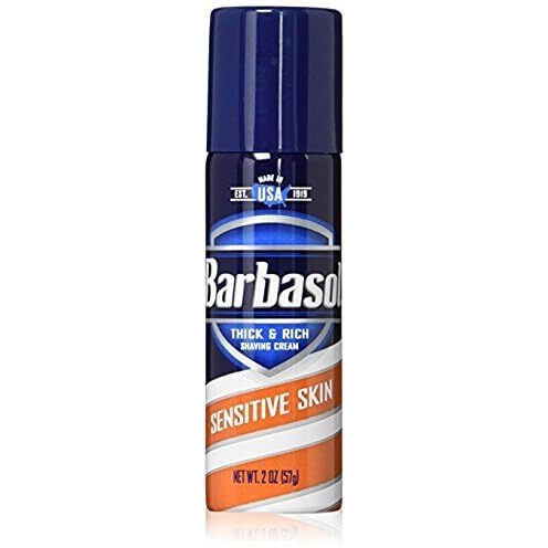 Barbasol Shave Cream Sensitive Skin Travel Size 2 Oz (Pack Of 3)