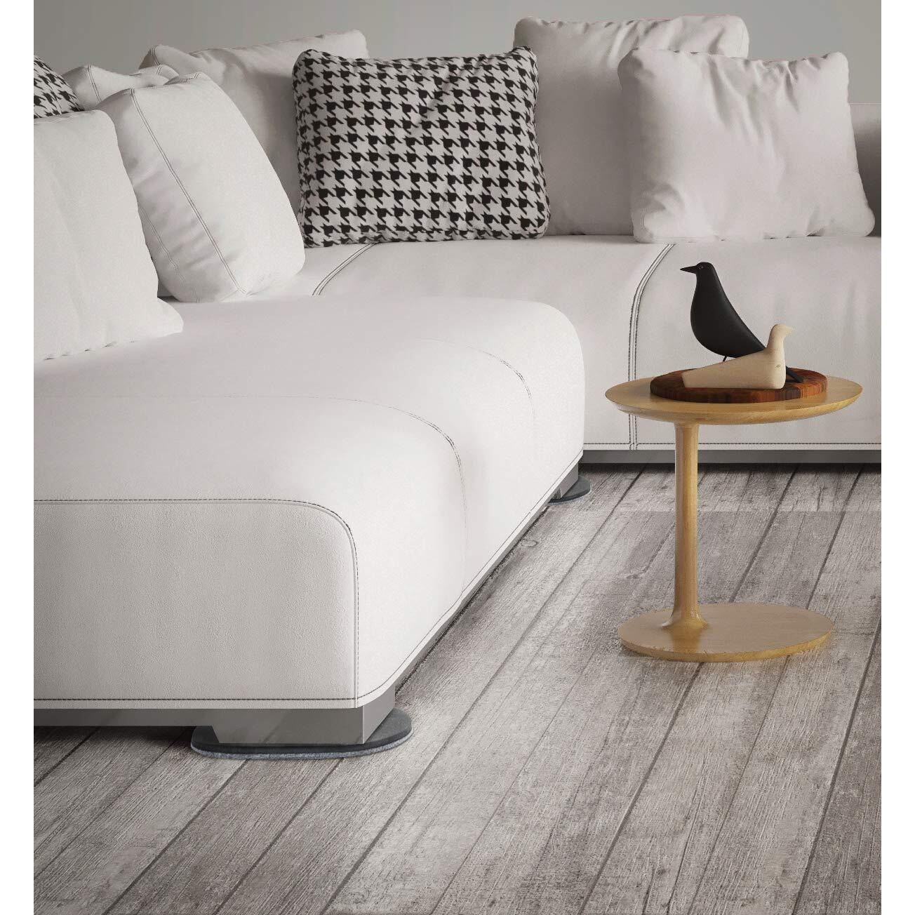Super Sliders 5 3/4"" X 9 1/2"" Oval Reusable Furniture Sliders For Hard Surfaces - Effortless Moving And Surface Protection, Beige (8 Pack)