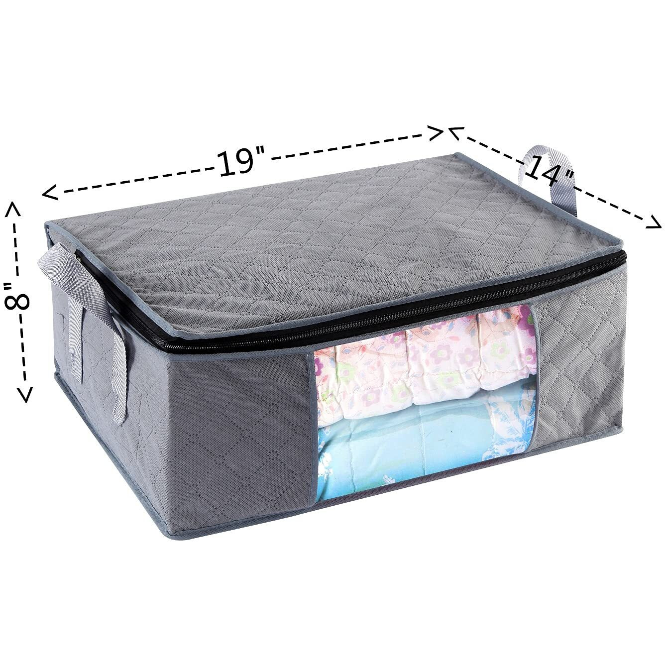 Abo Gear Storage Bins Storage Bags Closet Organizers Sweater Storage Clothes Storage Containers, 3Pc Pack, Gray (G01)