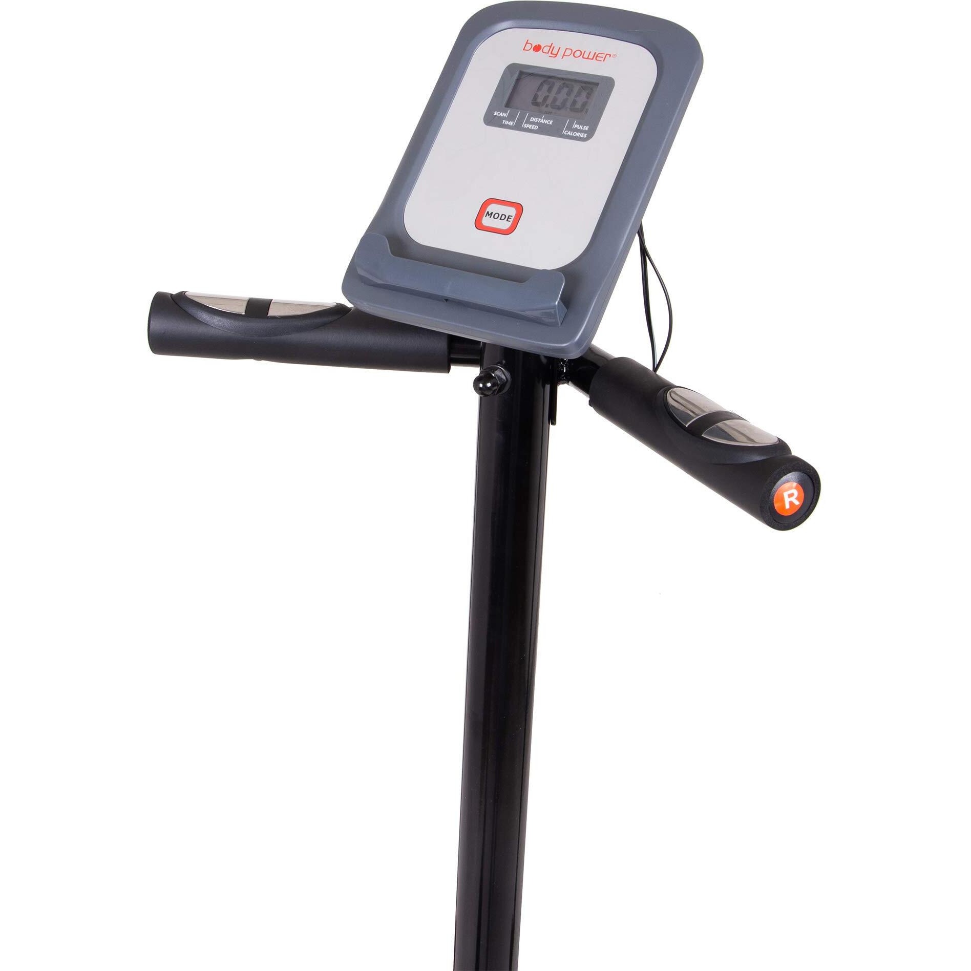 [Body Power] - 2Nd Gen, Patented 3 In 1 Exercise Machine, Elliptical With Seat Back Cushion, Upright Cycling, And Reclined Bike Modes - Digital Computer Targets Different Body Parts, Brt5118