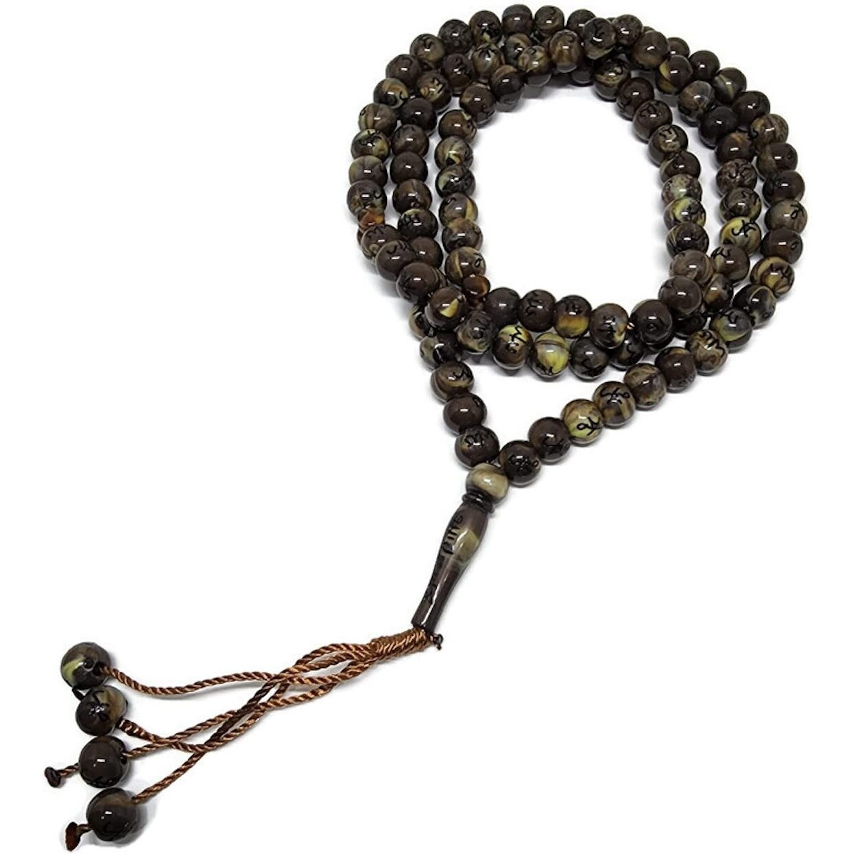 Muslim Tasbih 99 Beads Amn106 Islam Prayer Dhikr Beads With Allah Muhammad Names Engraved