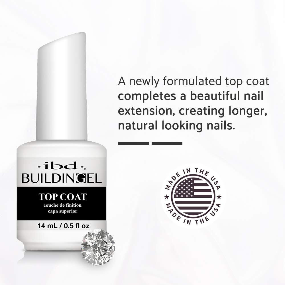 Ibd Building Gel, Hard Gel Nail Extension, Top Coat, 0.5 Oz