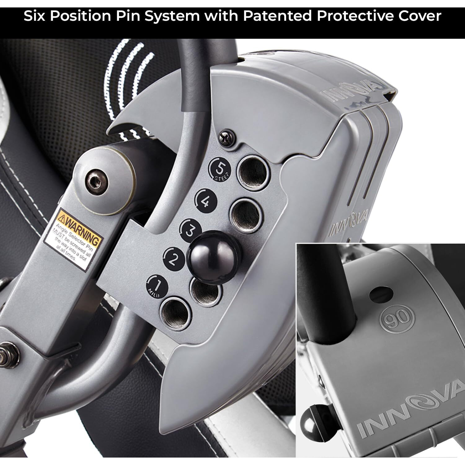 Innova Health And Fitness Itm5900 Advanced Heat And Massage Inversion Table, Gray/Black