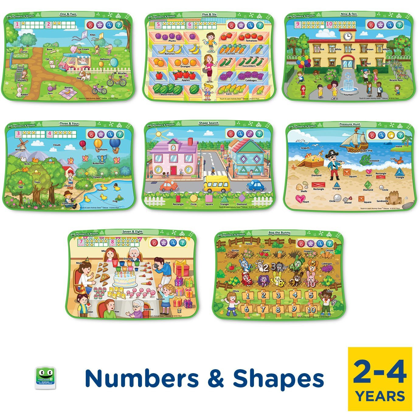 Vtech Activity Desk 4-In-1 Pre-Kindergarten Expansion Pack Bundle For Age 2-4