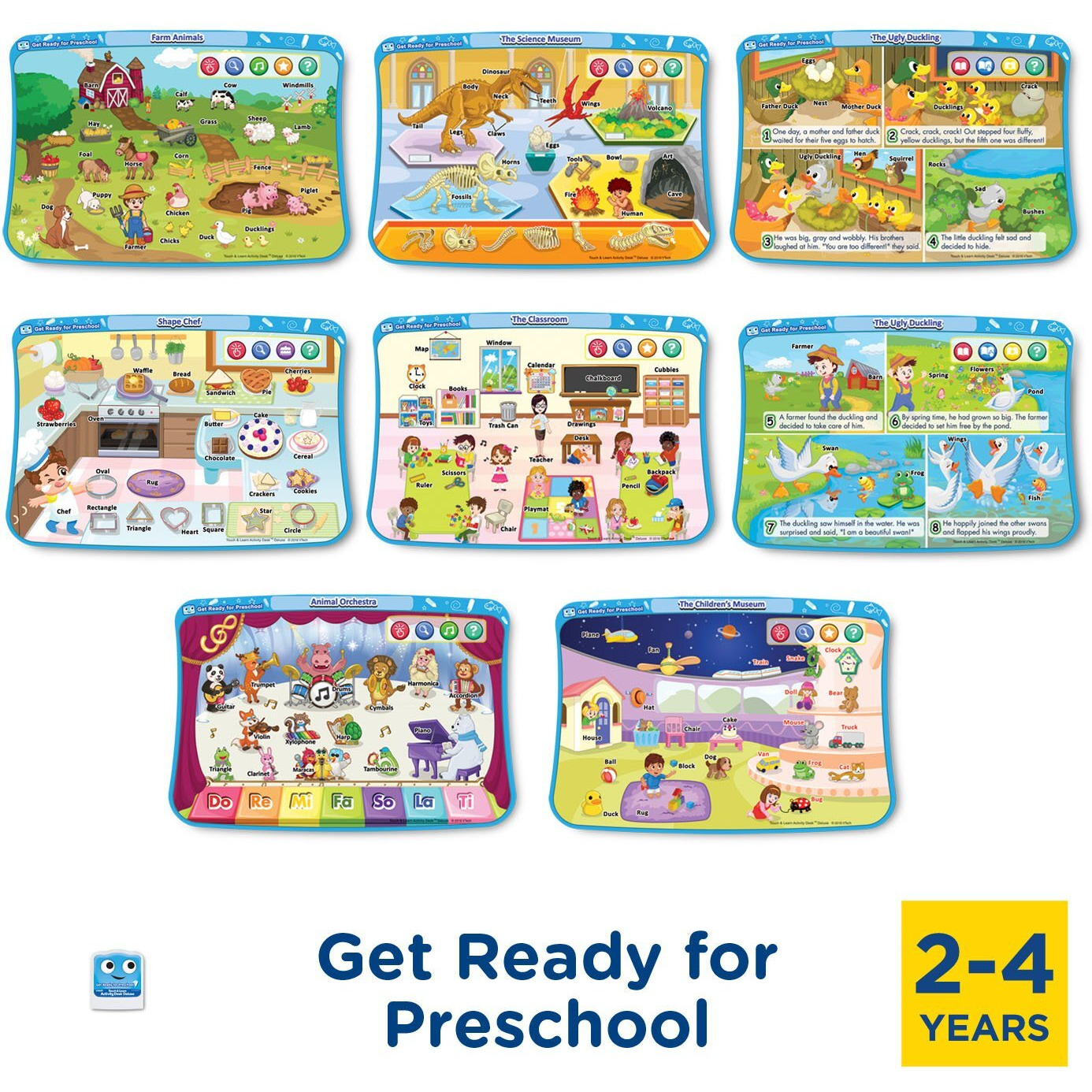 Vtech Activity Desk 4-In-1 Pre-Kindergarten Expansion Pack Bundle For Age 2-4