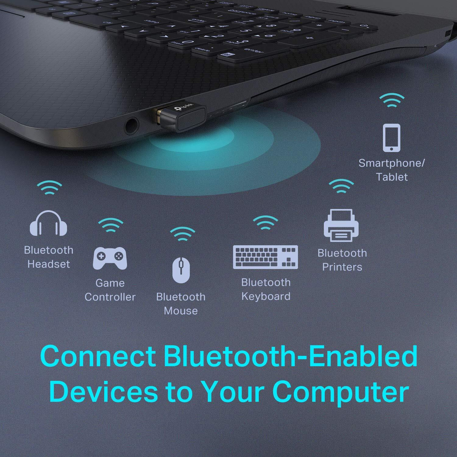 Tp-Link Usb Bluetooth Adapter For Pc, Bluetooth 4.0 Dongle Receiver, Plug & Play, Nano Size, Edr & A2Dp Technology, Supports Windows 11/10/8.1/8/7/Xp For Desktop, Laptop, Ps4/ Xbox Controllers (Ub400)