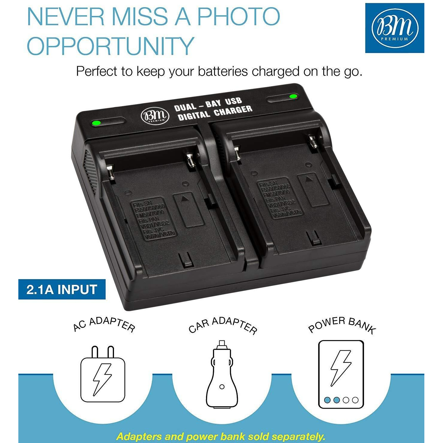 Bm Premium 2 Np-Fm500H Npfm500 Batteries And Dual Charger For Sony Alpha A68, A77Ii, Slt-A57, A58, A65V, A77V, A99V, A200, A300, A350, A450, A500, A550, A560, A580, A700, A850, Slt-A900 Dslr