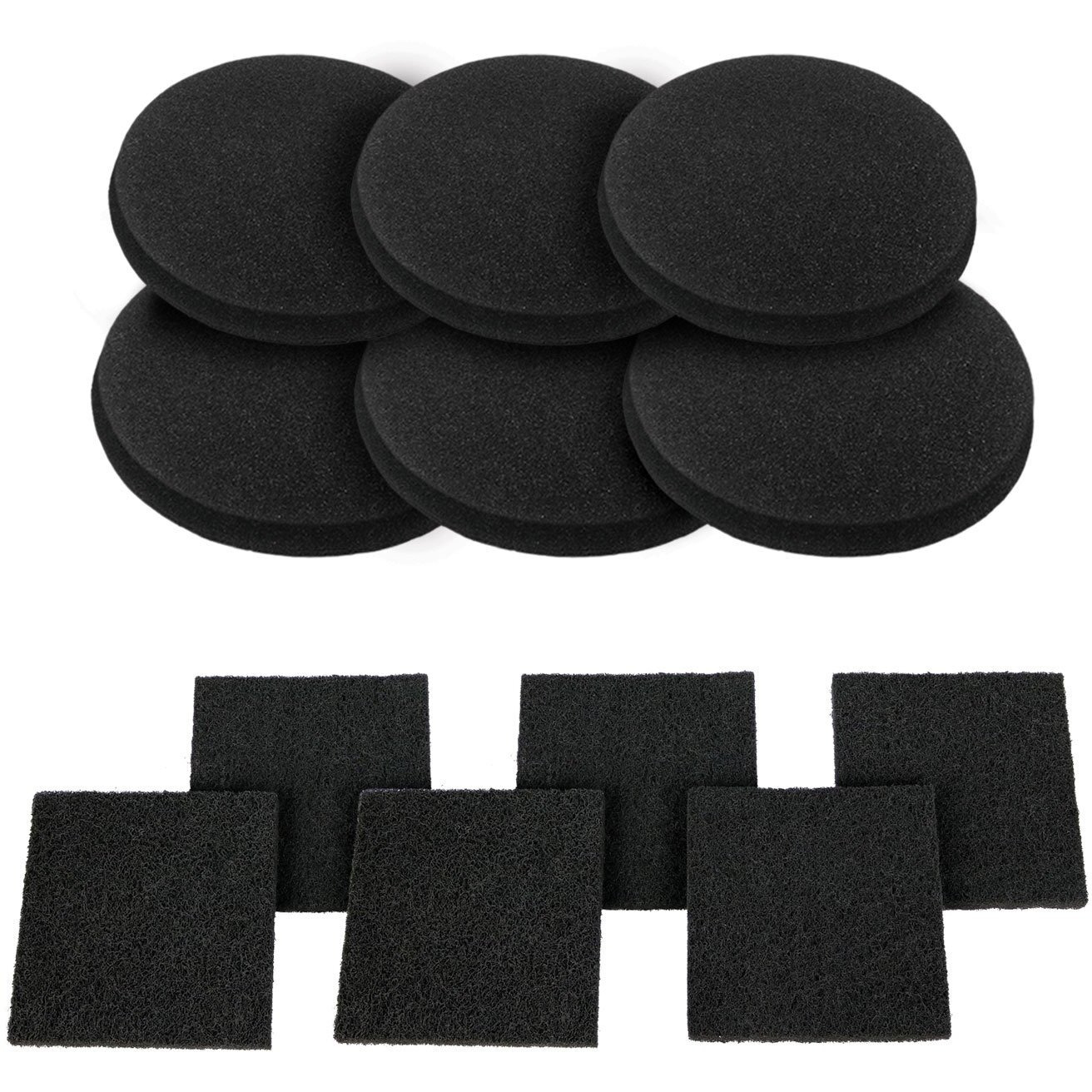 12 Pieces Activated Carbon Filters Compost Bin Filters - Extra Thick Indoor Compost Pail Filters Activated Charcoal Compost Bucket Counter Top Replacement Bin Filters, 0.4"" Thickness