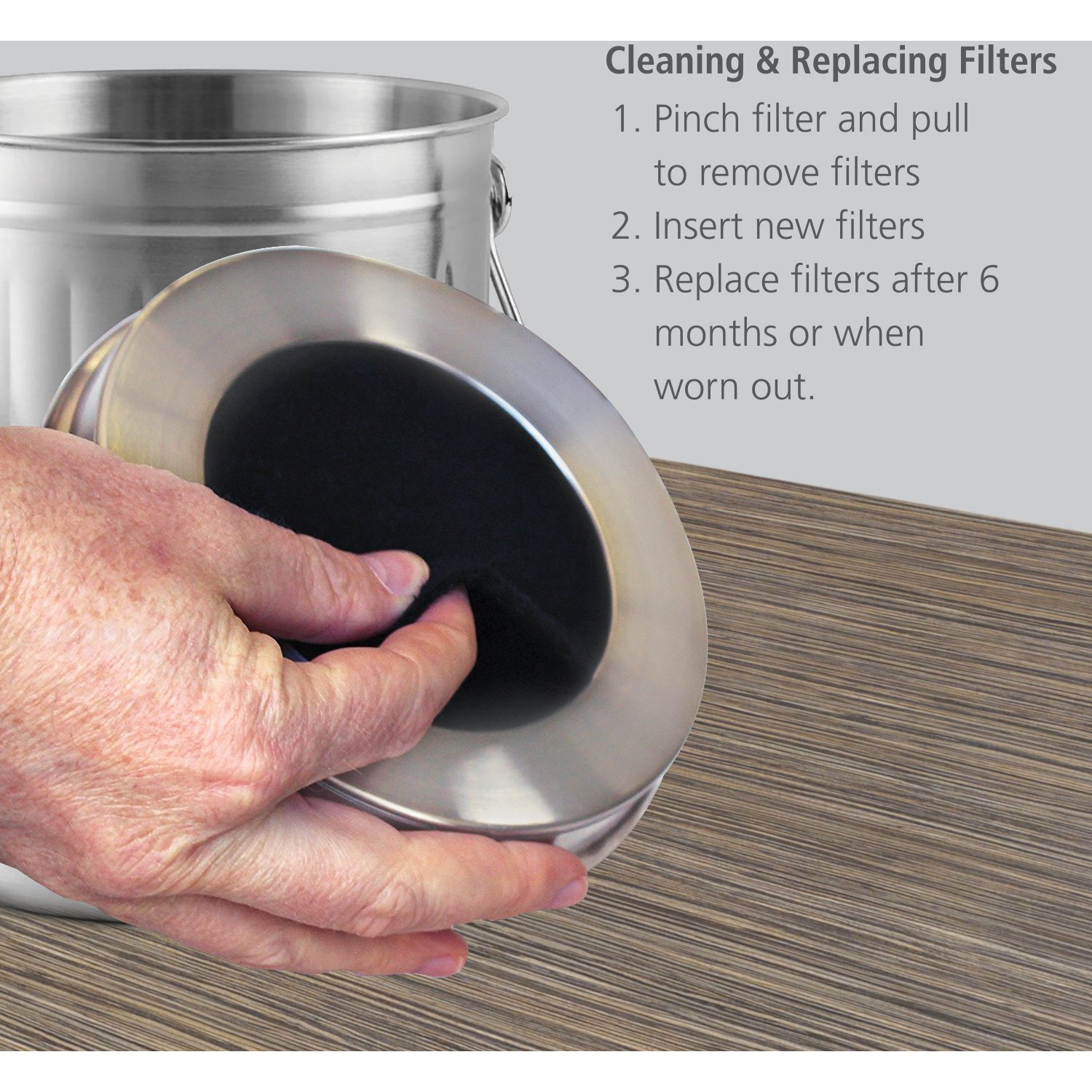 12 Pieces Activated Carbon Filters Compost Bin Filters - Extra Thick Indoor Compost Pail Filters Activated Charcoal Compost Bucket Counter Top Replacement Bin Filters, 0.4"" Thickness