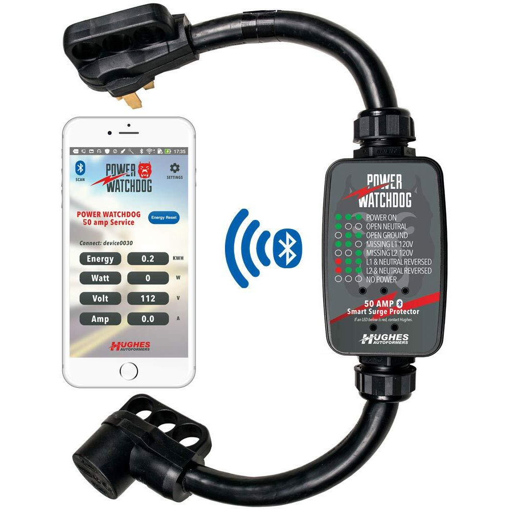 Hughes Autoformers Pwd50 Power Watchdog Bluetooth Surge Protector - 50 Amp