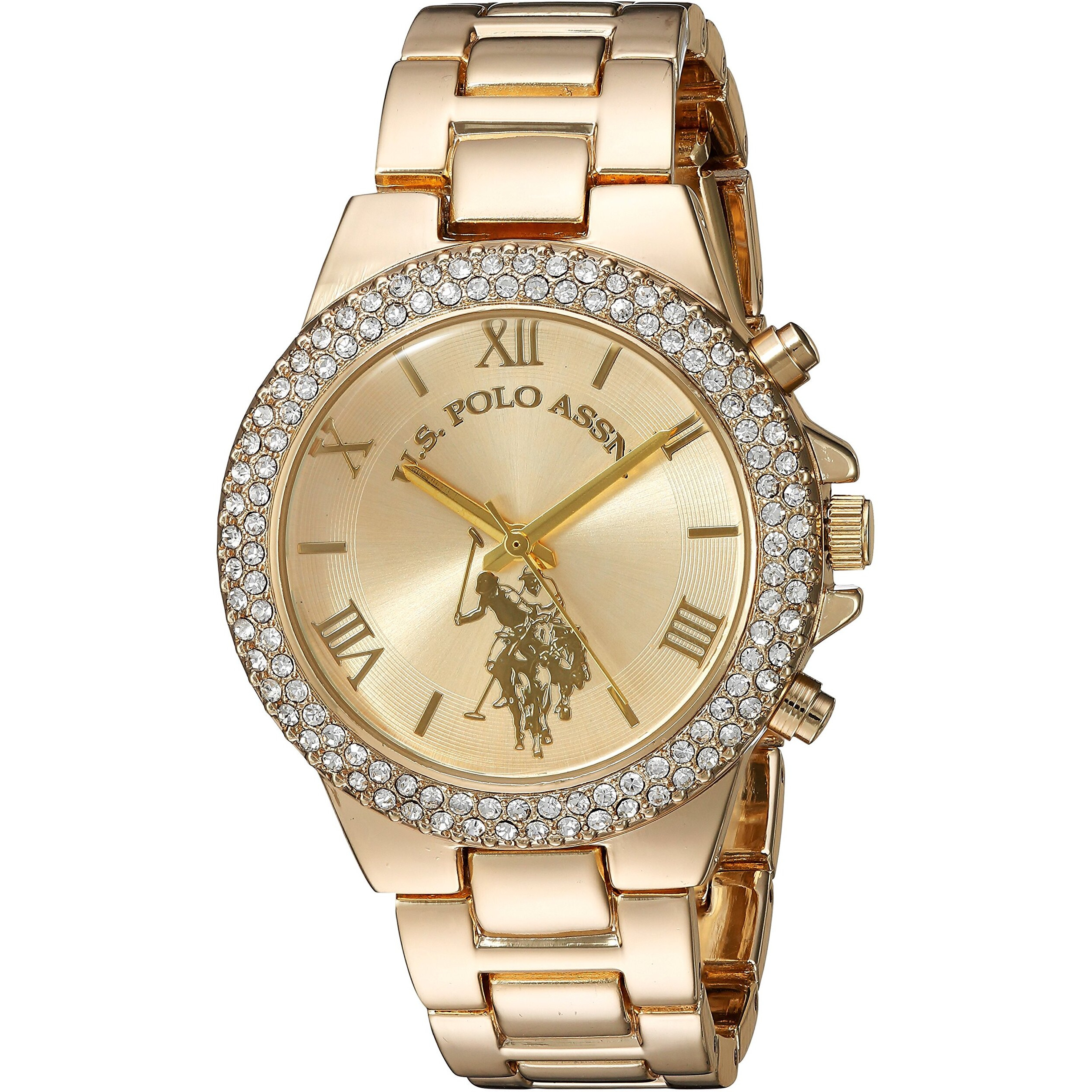 Accutime U.S. Polo Assn. Women's Usc40032 Analog Display Analog Quartz Gold Watch